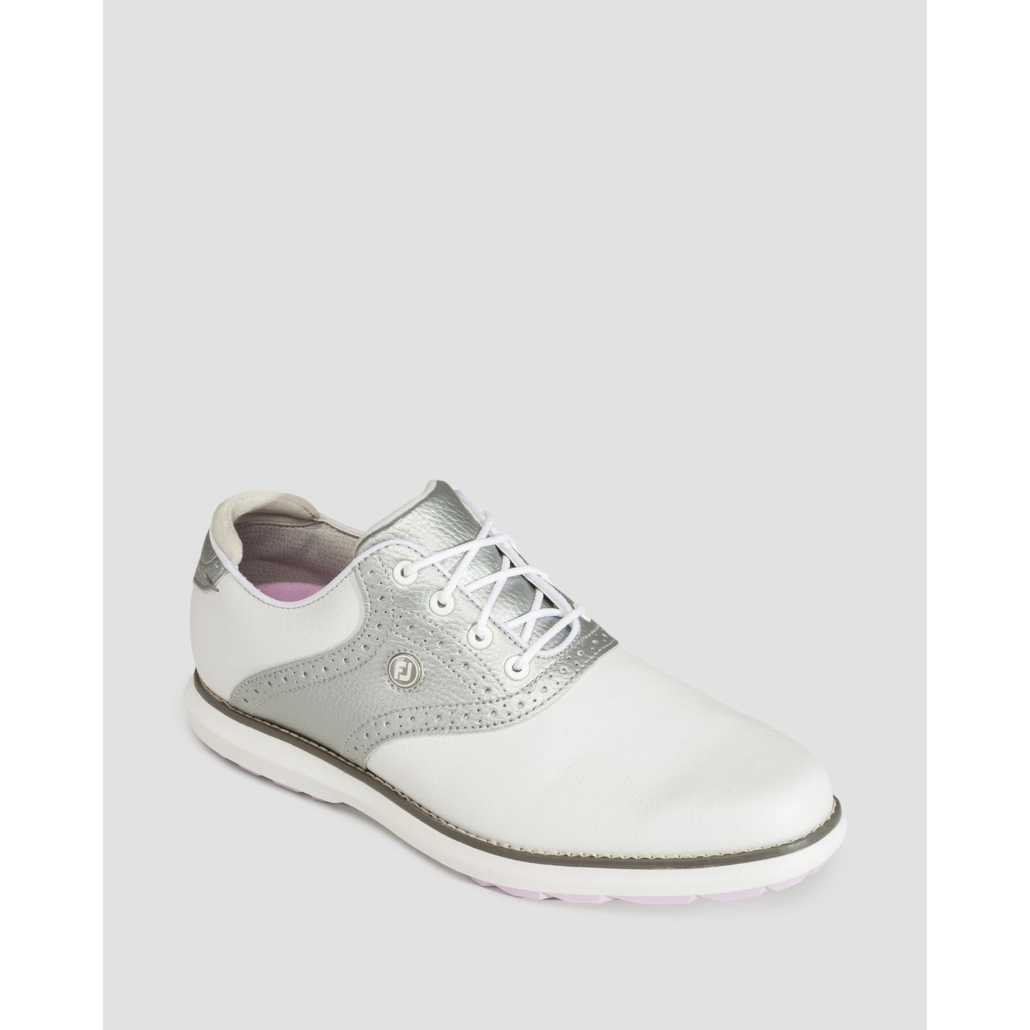 Biało-szare Buty Golfowe Damskie Footjoy Wn Fj Traditions Spikeless