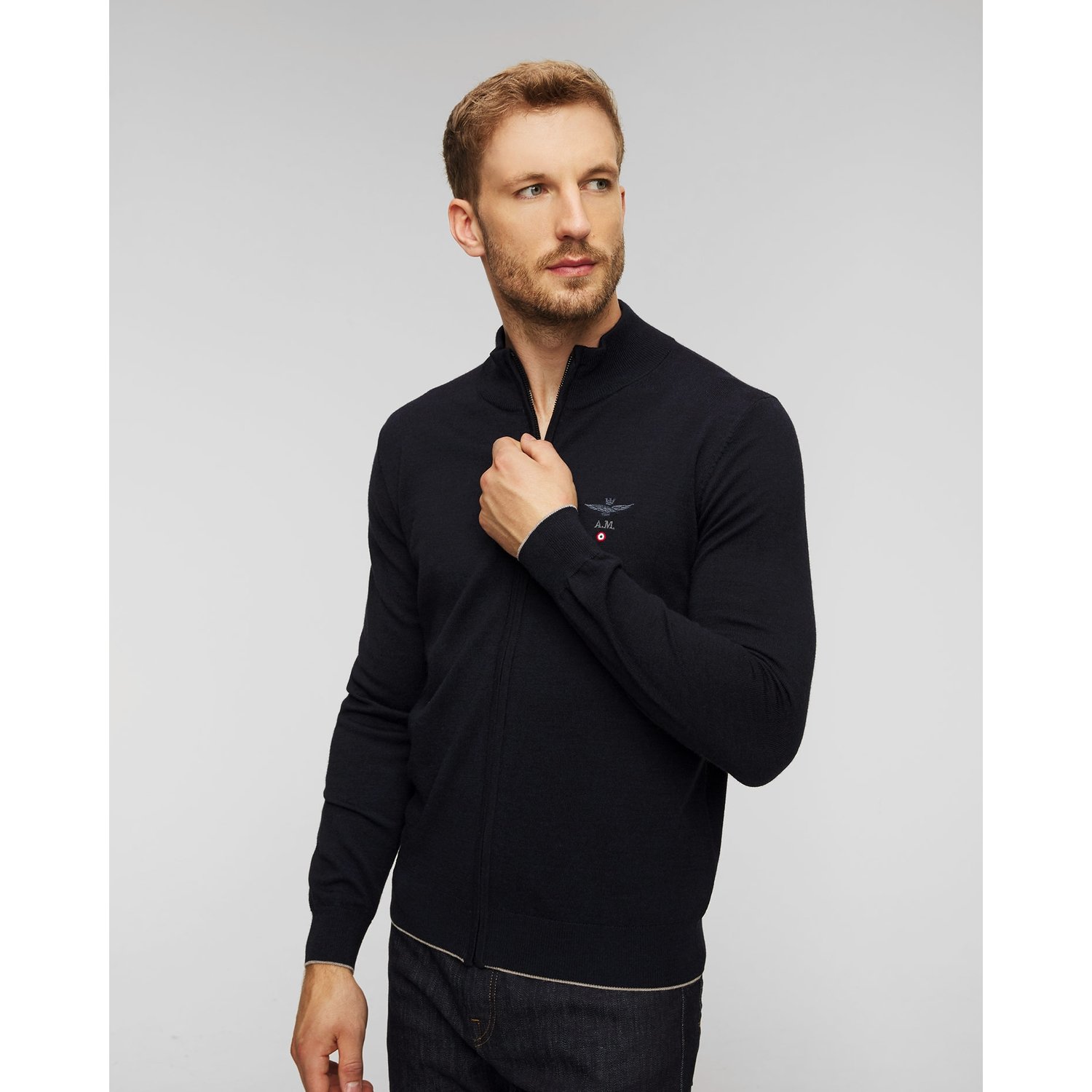 Sweter Wełniany Męski Aeronautica Militare