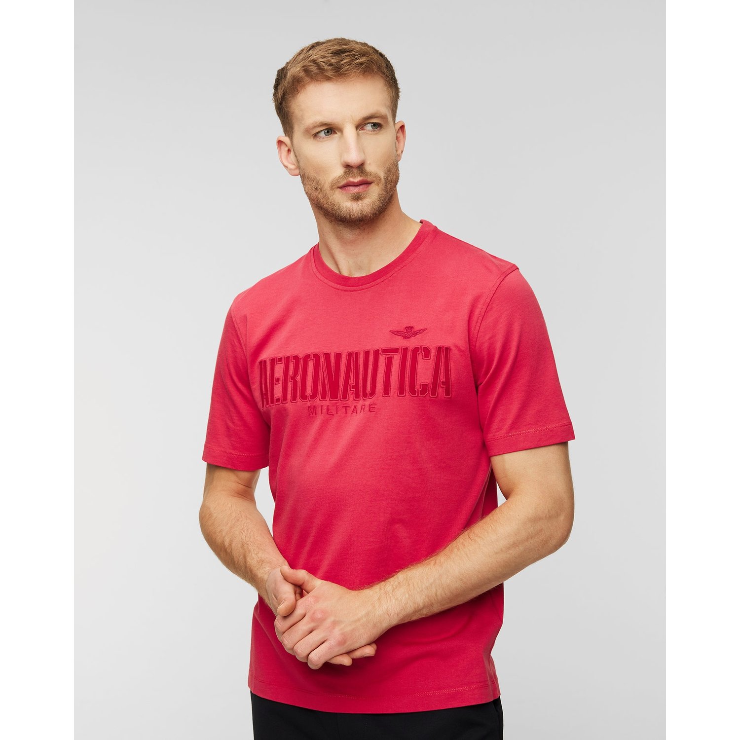T-shirt Męski Aeronautica Militare Różowy