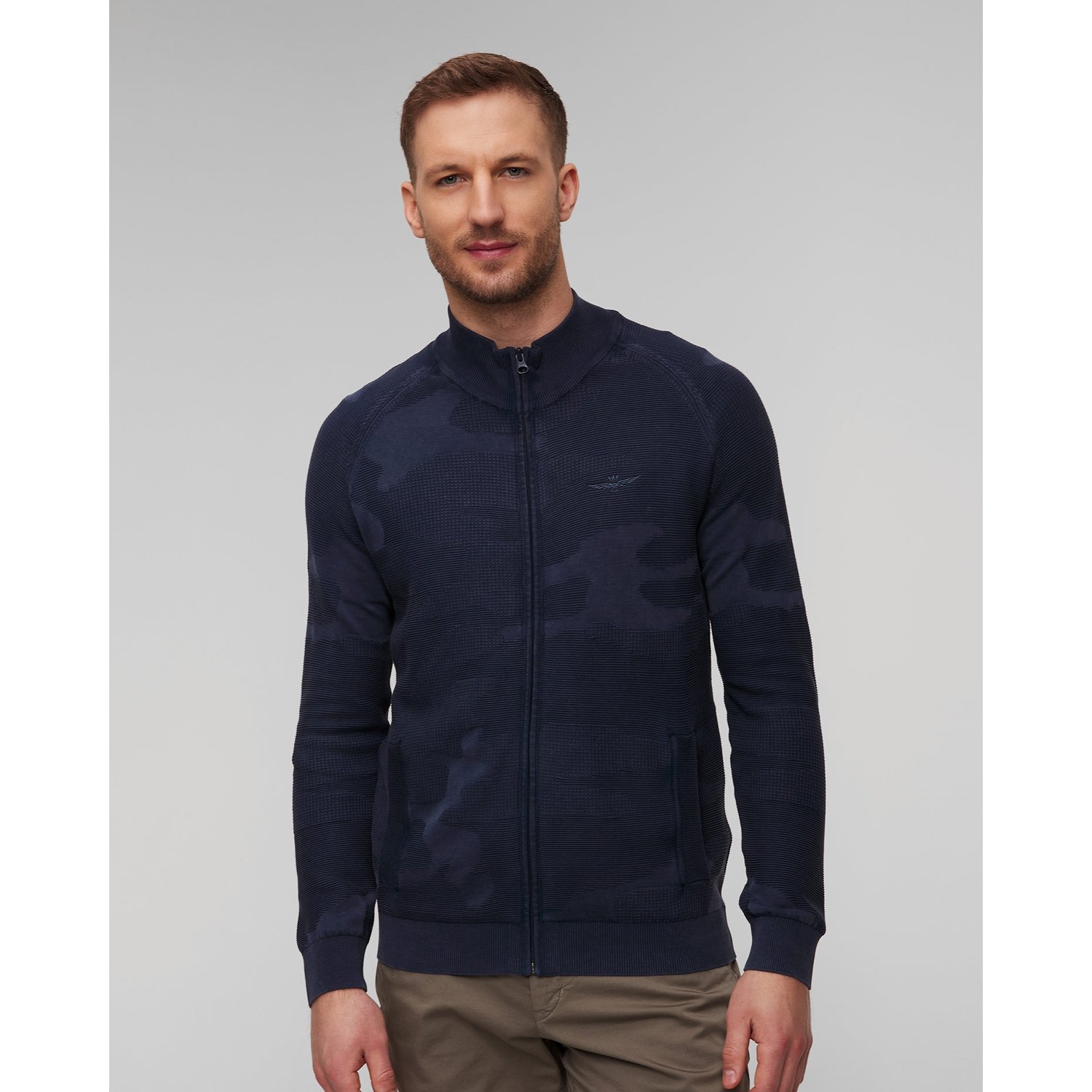 Granatowy Sweter Męski Aeronautica Militare