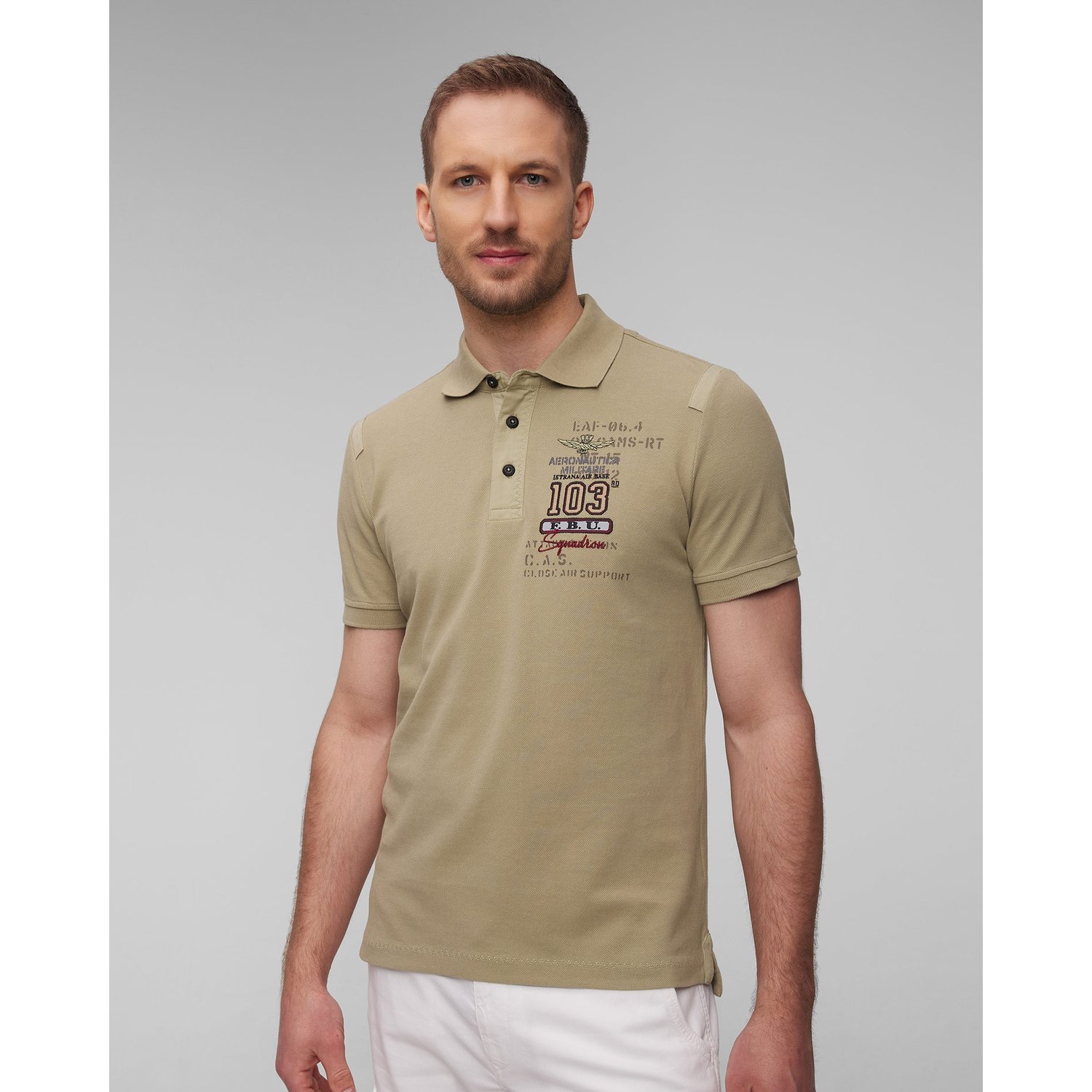 Zielone Polo Męskie Aeronautica Militare