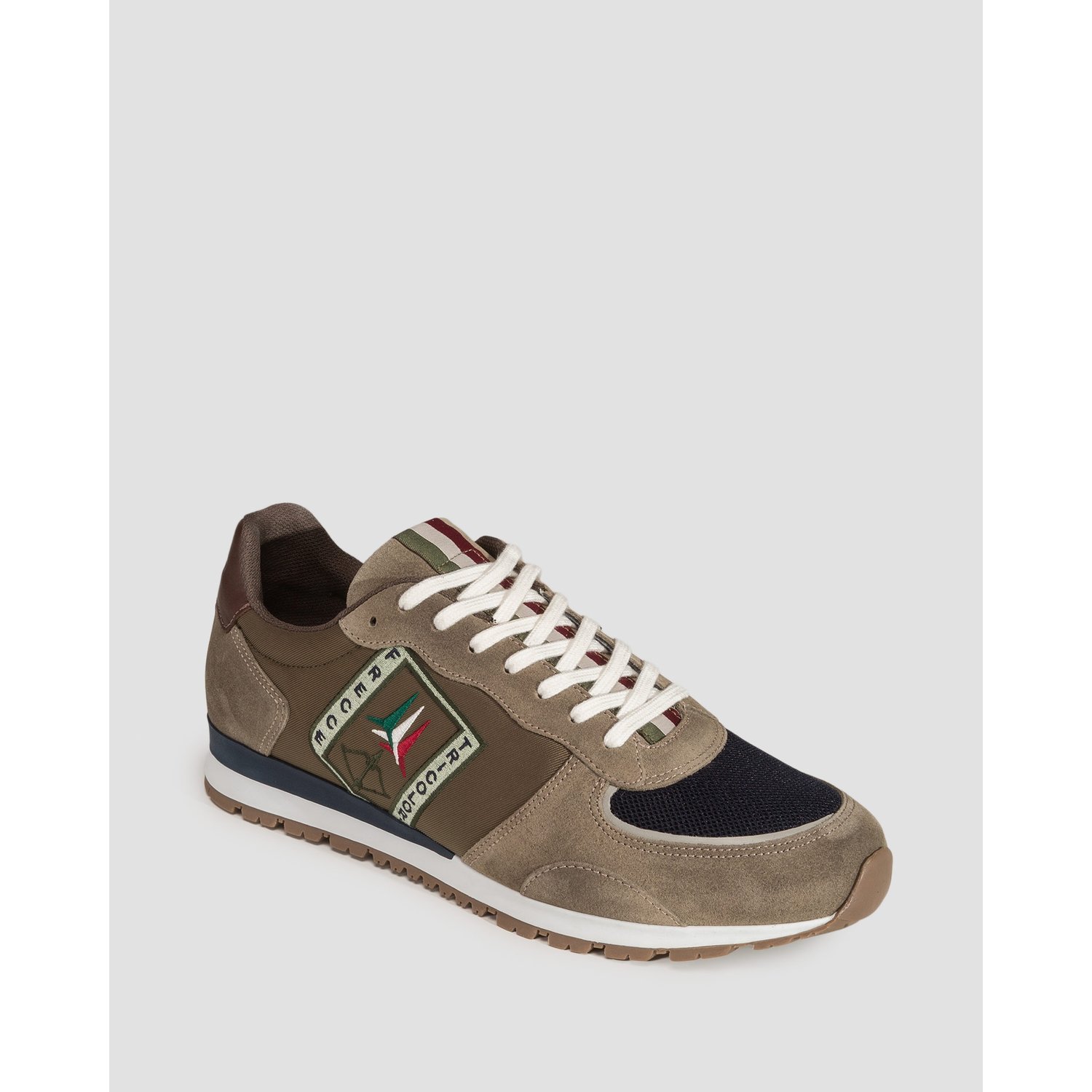 Zielone Buty Skórzane Męskie Aeronautica Militare