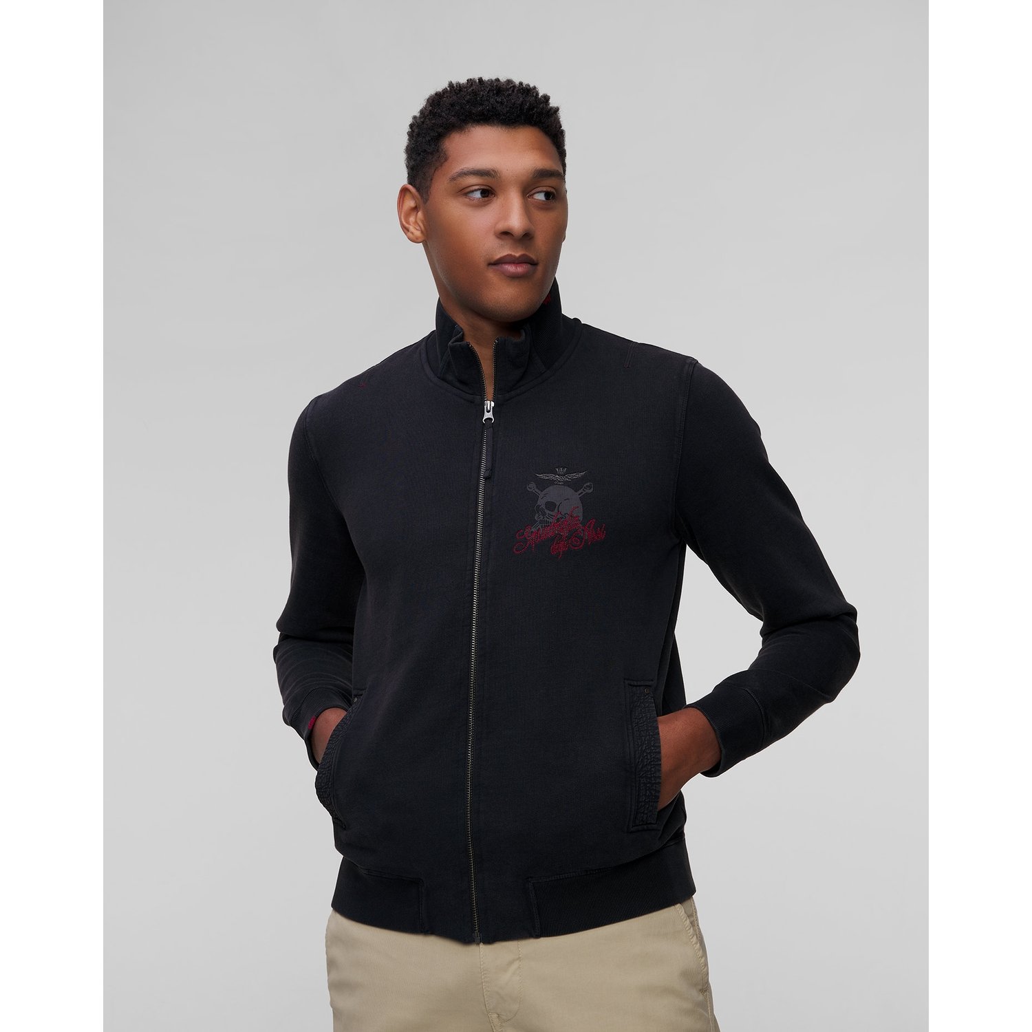 Czarna Bluza Męska Aeronautica Militare