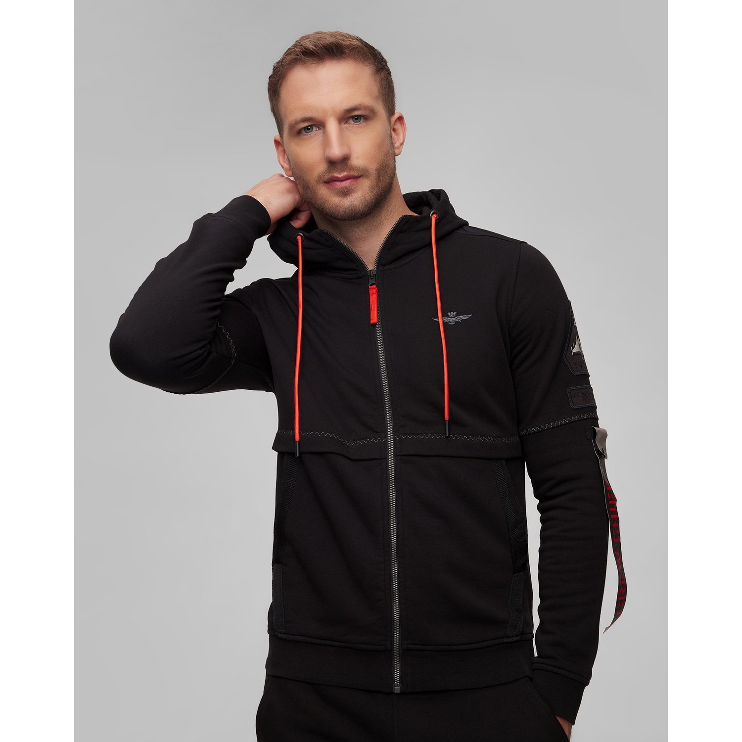 Czarna Bluza Męska Aeronautica Militare