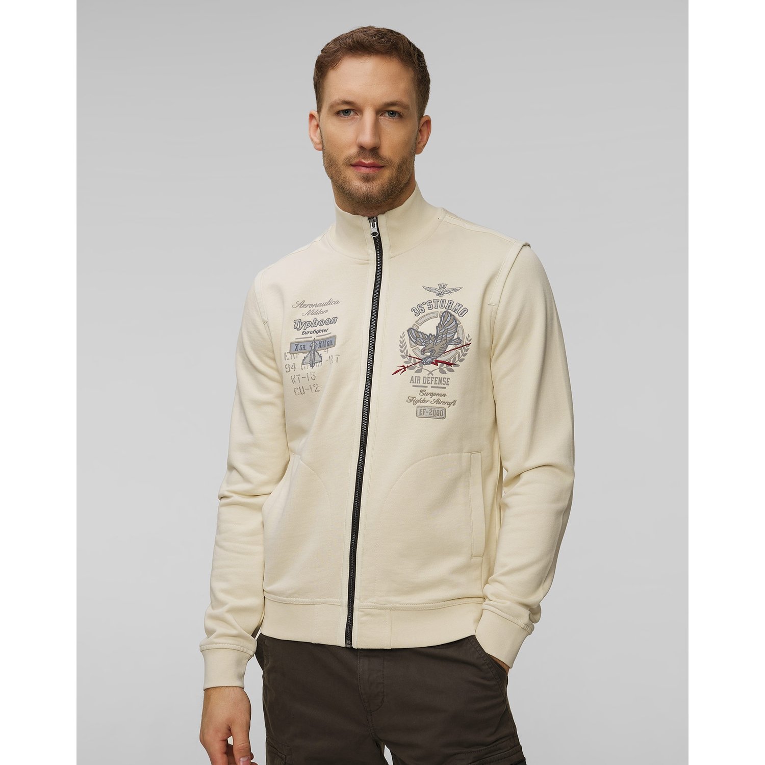 Beżowa Bluza Męska Aeronautica Militare