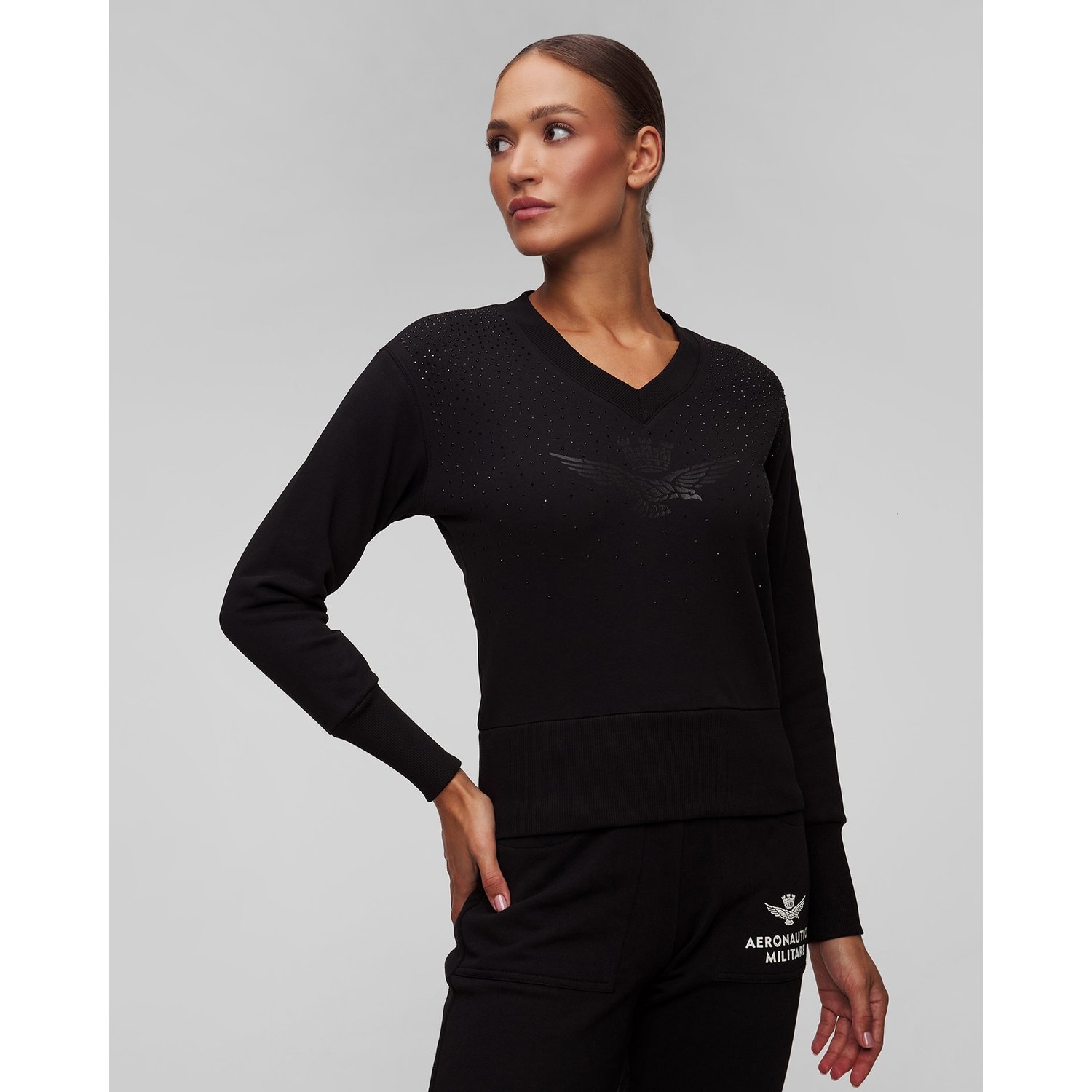 Czarna Bluza Damska Aeronautica Militare