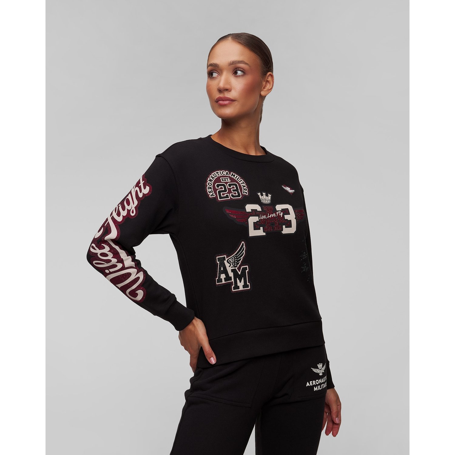 Czarna Bluza Damska Aeronautica Militare