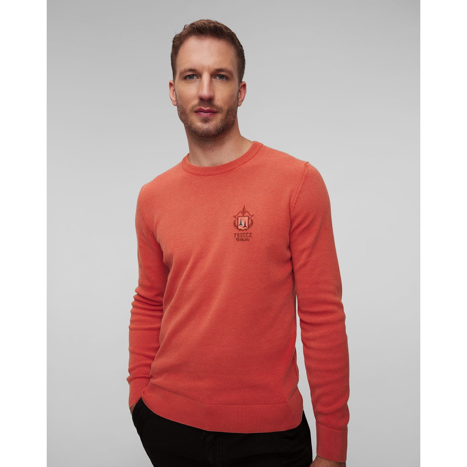 Pomarańczowy Sweter Męski Aeronautica Militare