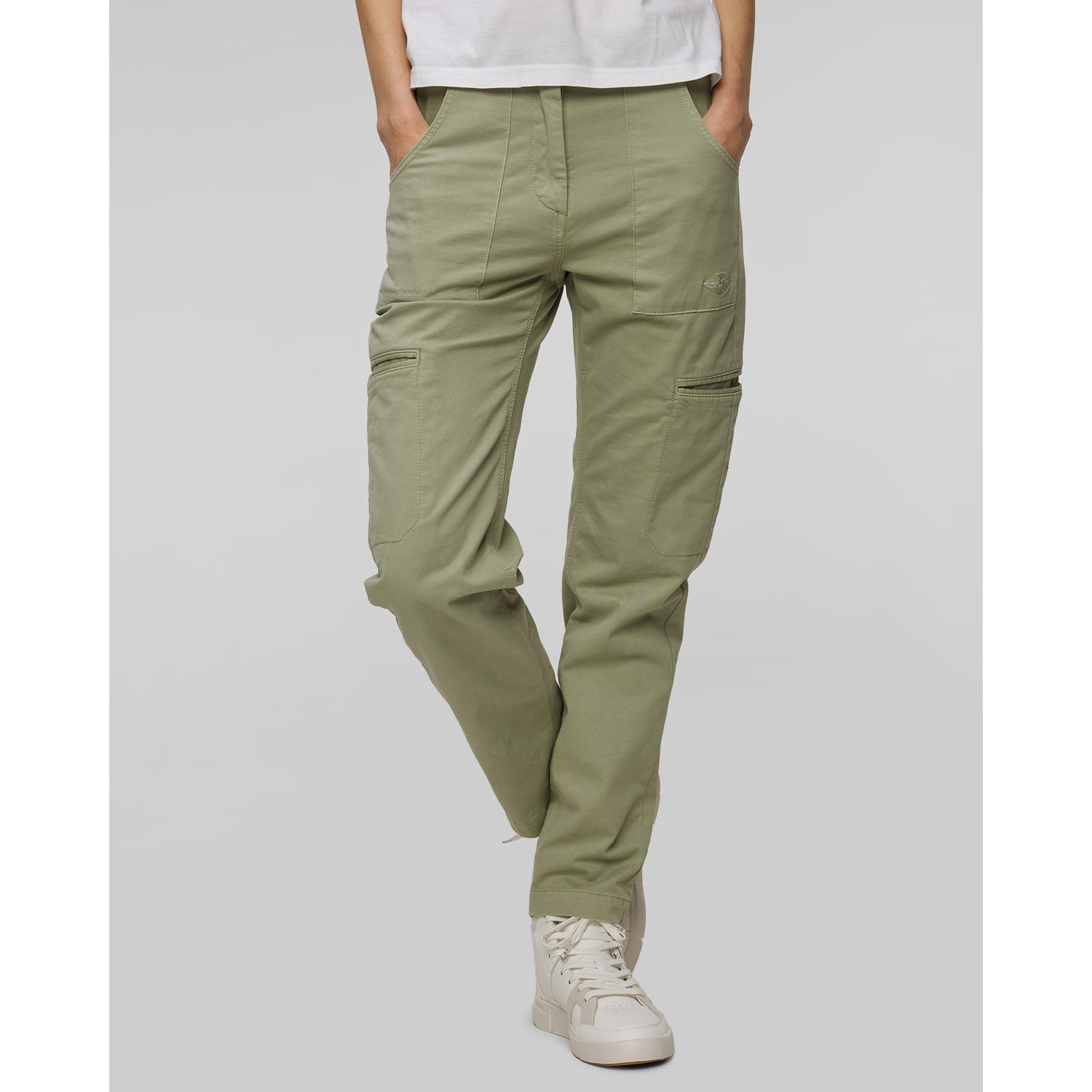 Zielone Spodnie Cargo Damskie Aeronautica Militare