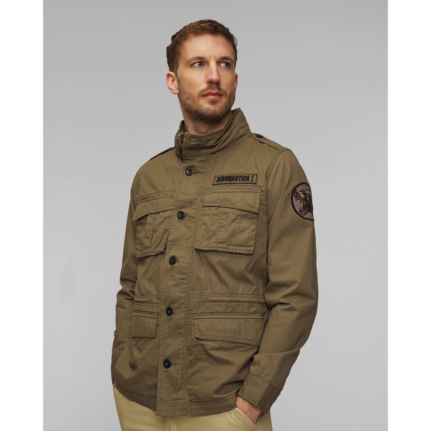 Zielona Kurtka Męska Aeronautica Militare