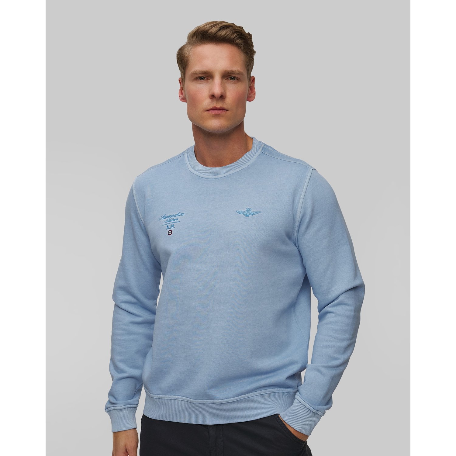 Niebieska Bluza Męska Aeronautica Militare