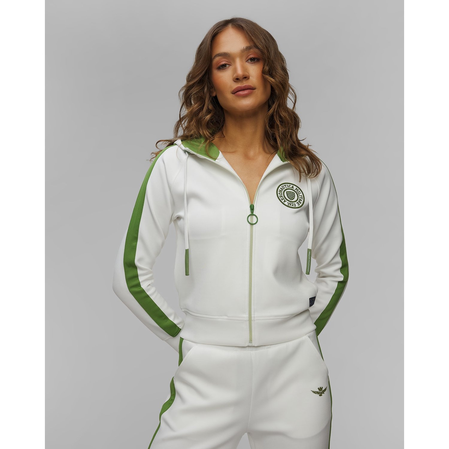 Biała Bluza Z Kapturem Damska Aeronautica Militare