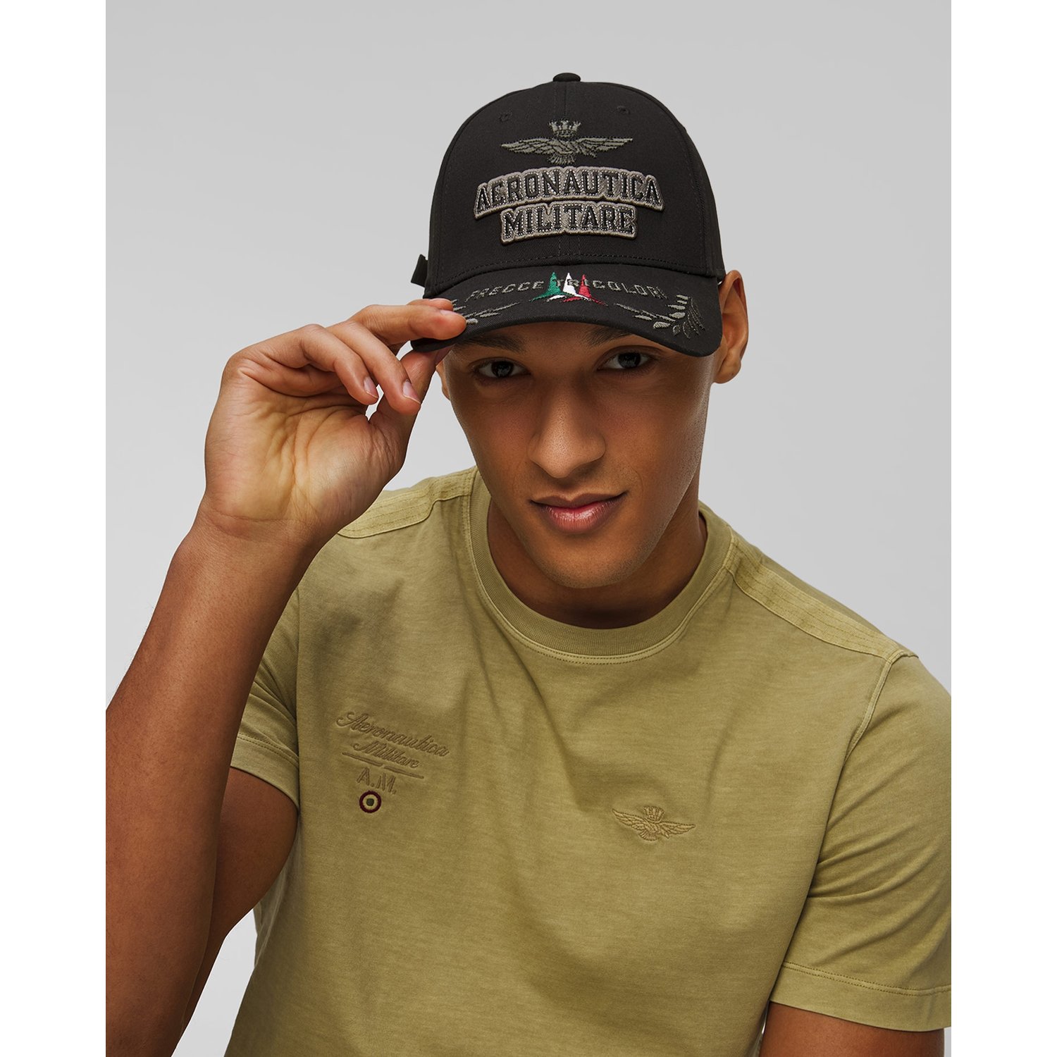 Czarna Czapka Z Daszkiem Męska Aeronautica Militare