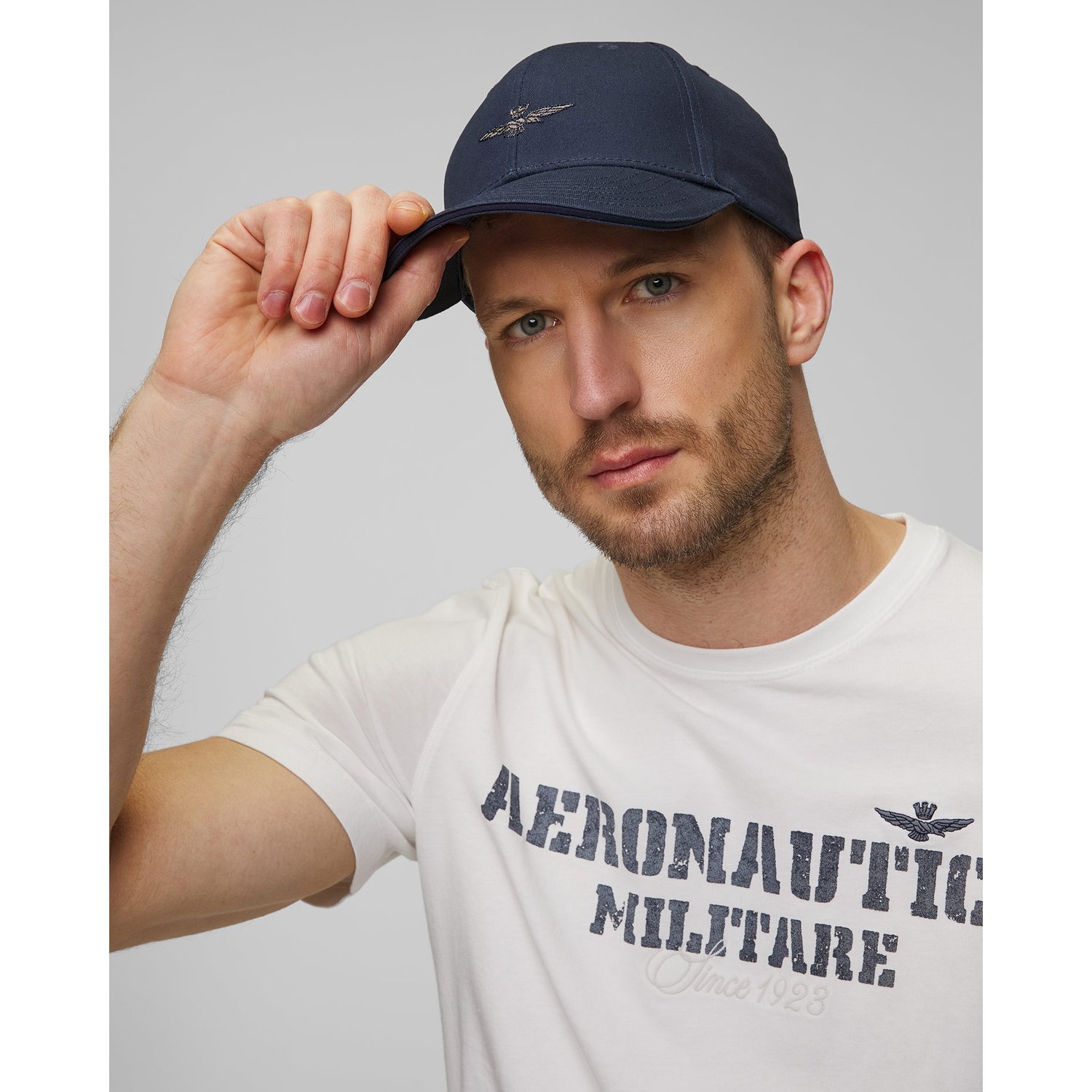 Granatowa Czapka Z Daszkiem Męska Aeronautica Militare