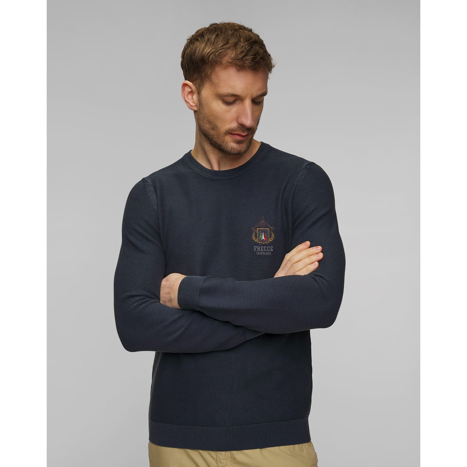 Granatowy Sweter Męski Aeronautica Militare