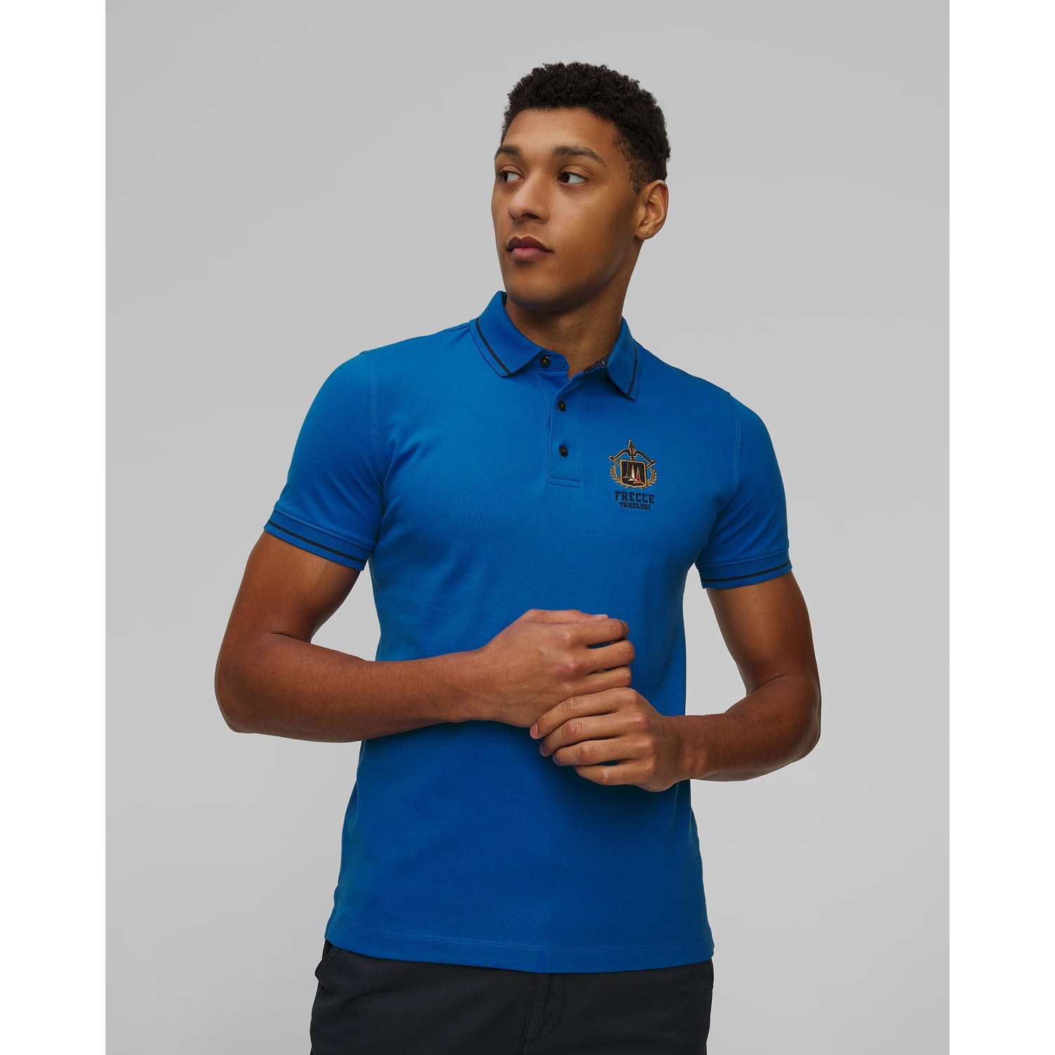 Niebieskie Polo Męskie Aeronautica Militare