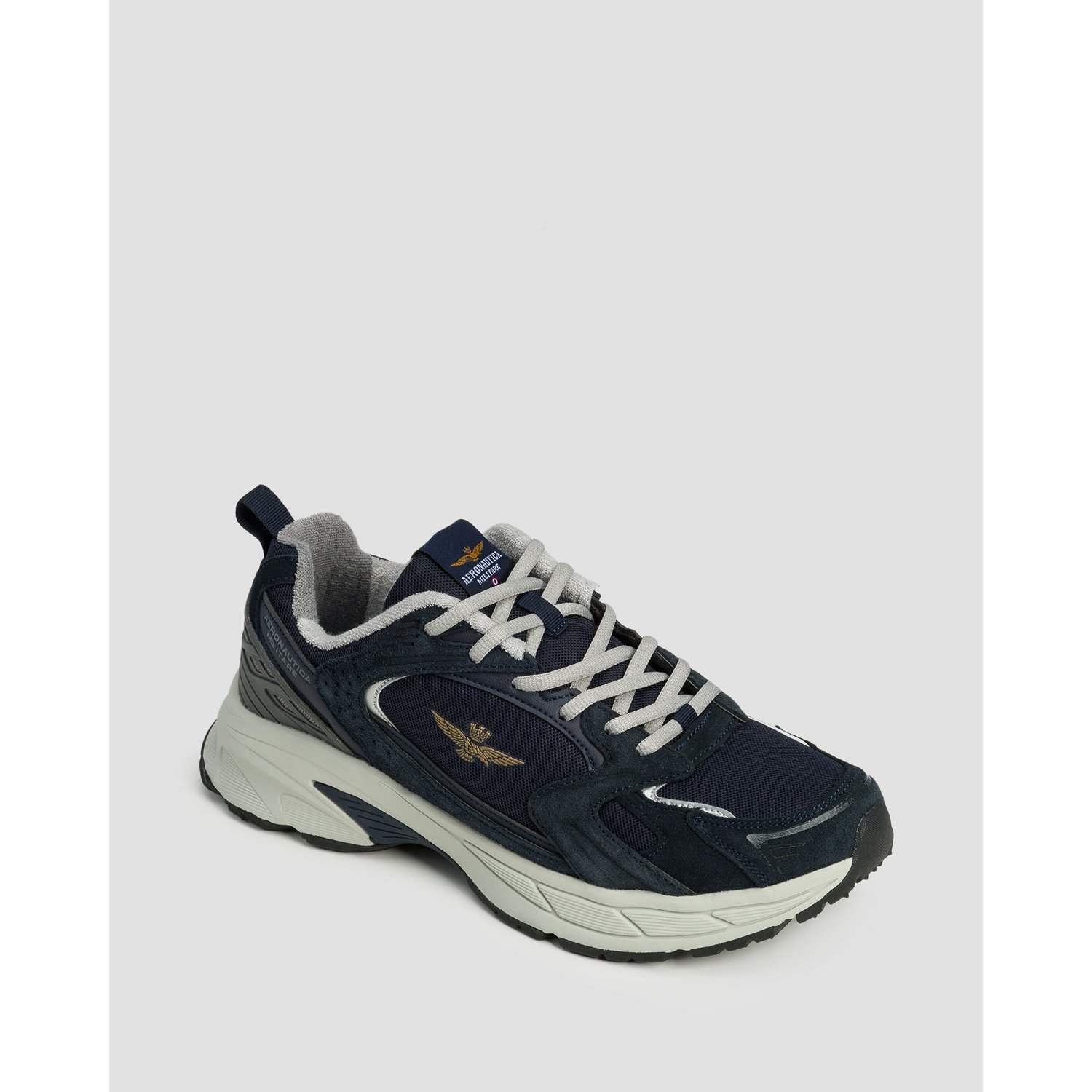 Granatowe Buty Męskie Aeronautica Militare