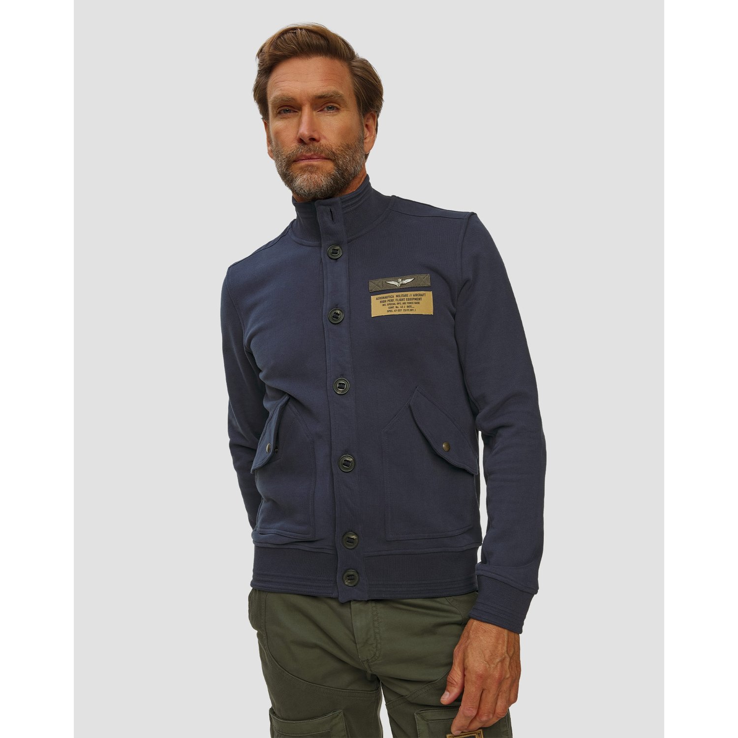 Granatowa Bluza Męska Aeronautica Militare
