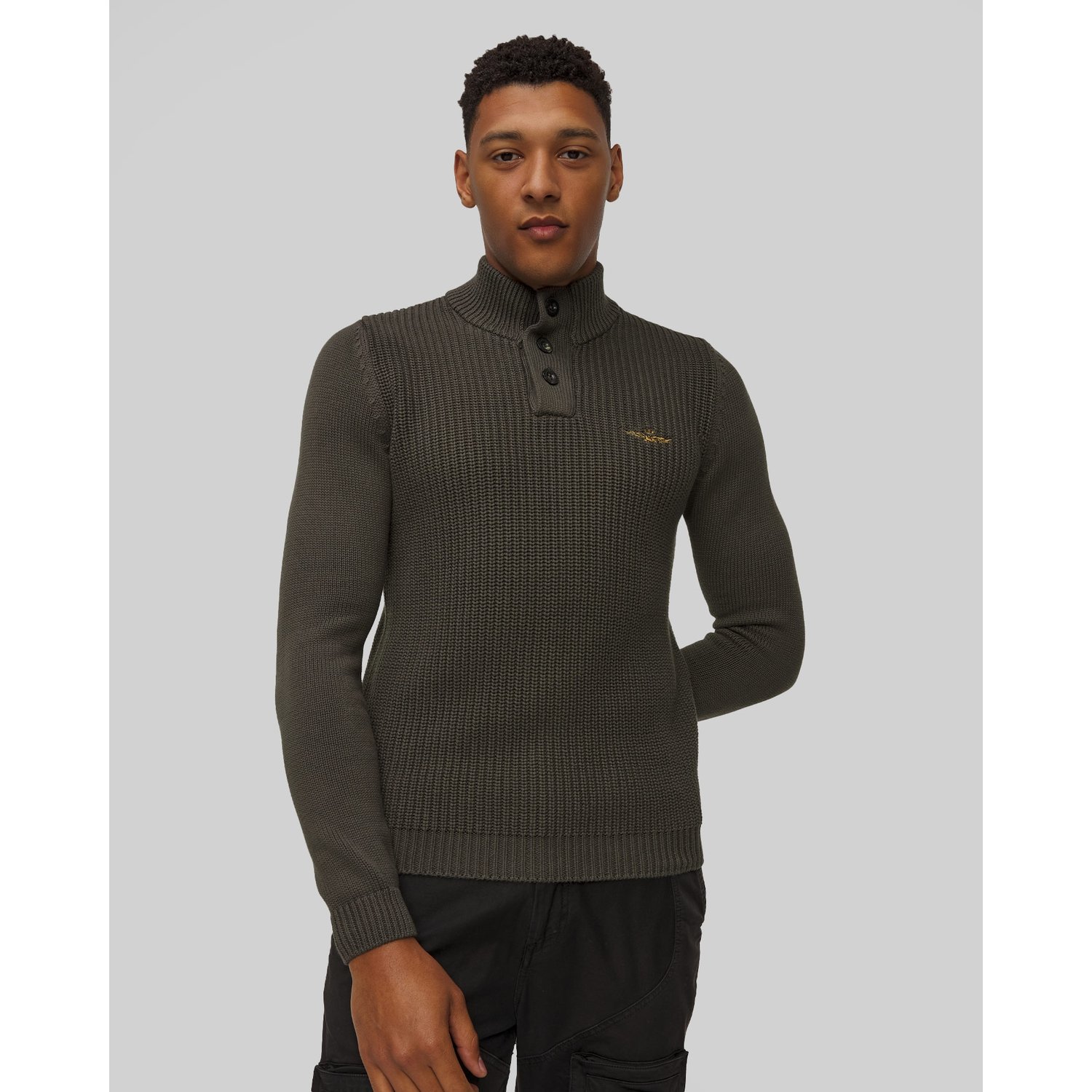 Zielony Sweter Męski Aeronautica Militare