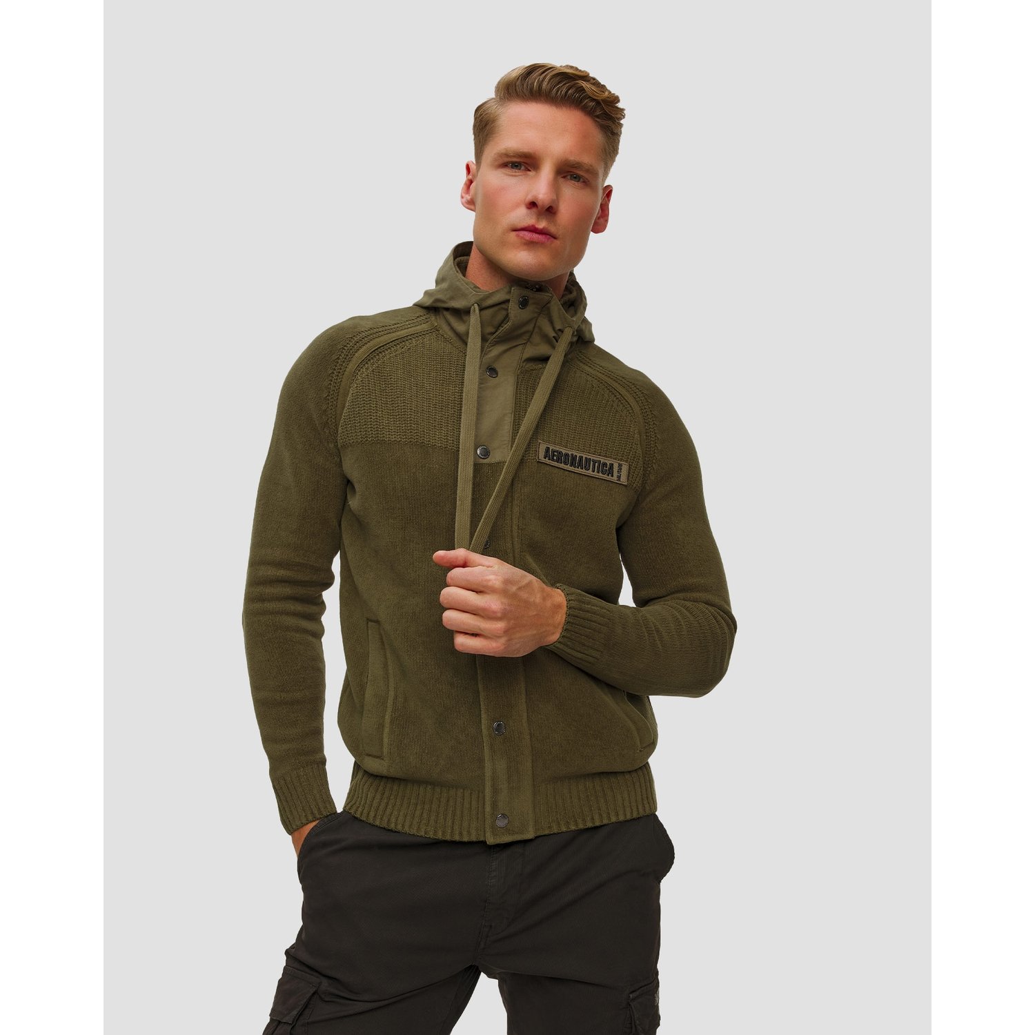 Zielony Sweter Męski Aeronautica Militare