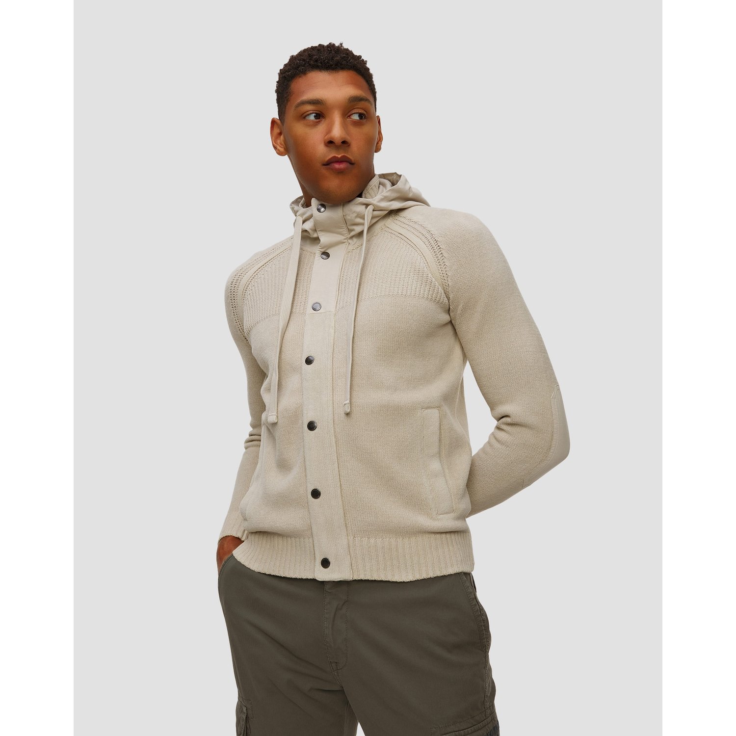 Beżowy Sweter Męski Aeronautica Militare