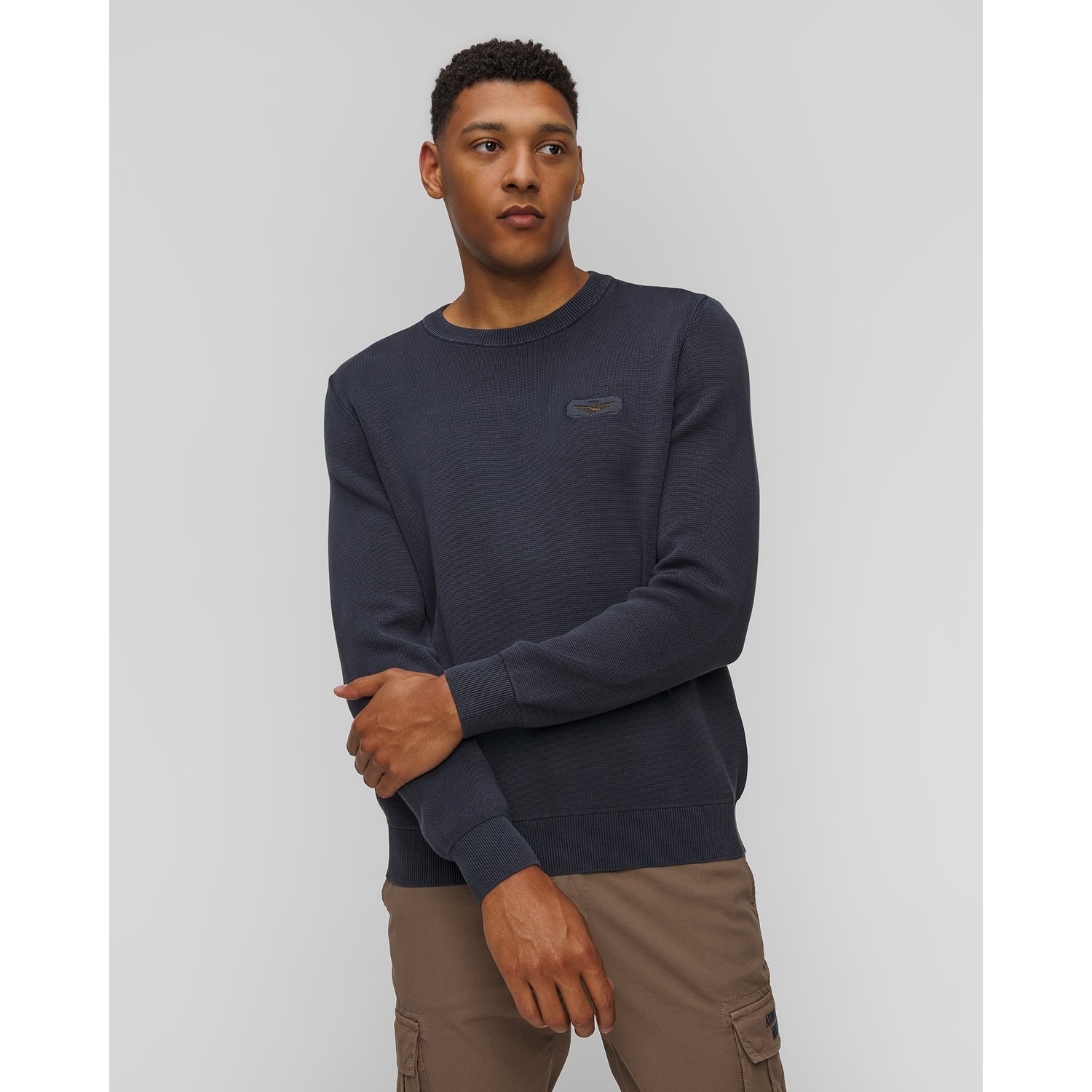 Granatowy Sweter Męski Aeronautica Militare