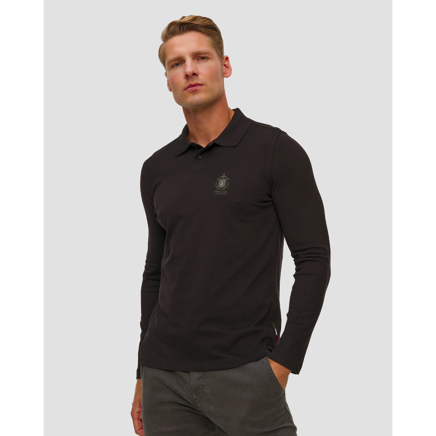 Czarny Longsleeve Męski Aeronautica Militare