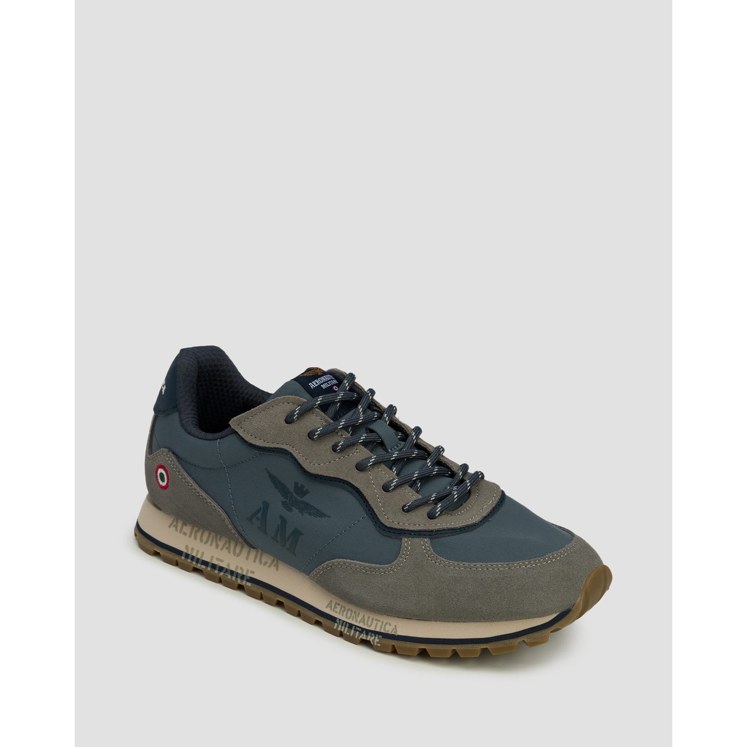 Sneakersy Skórzane Męskie Aeronautica Militare