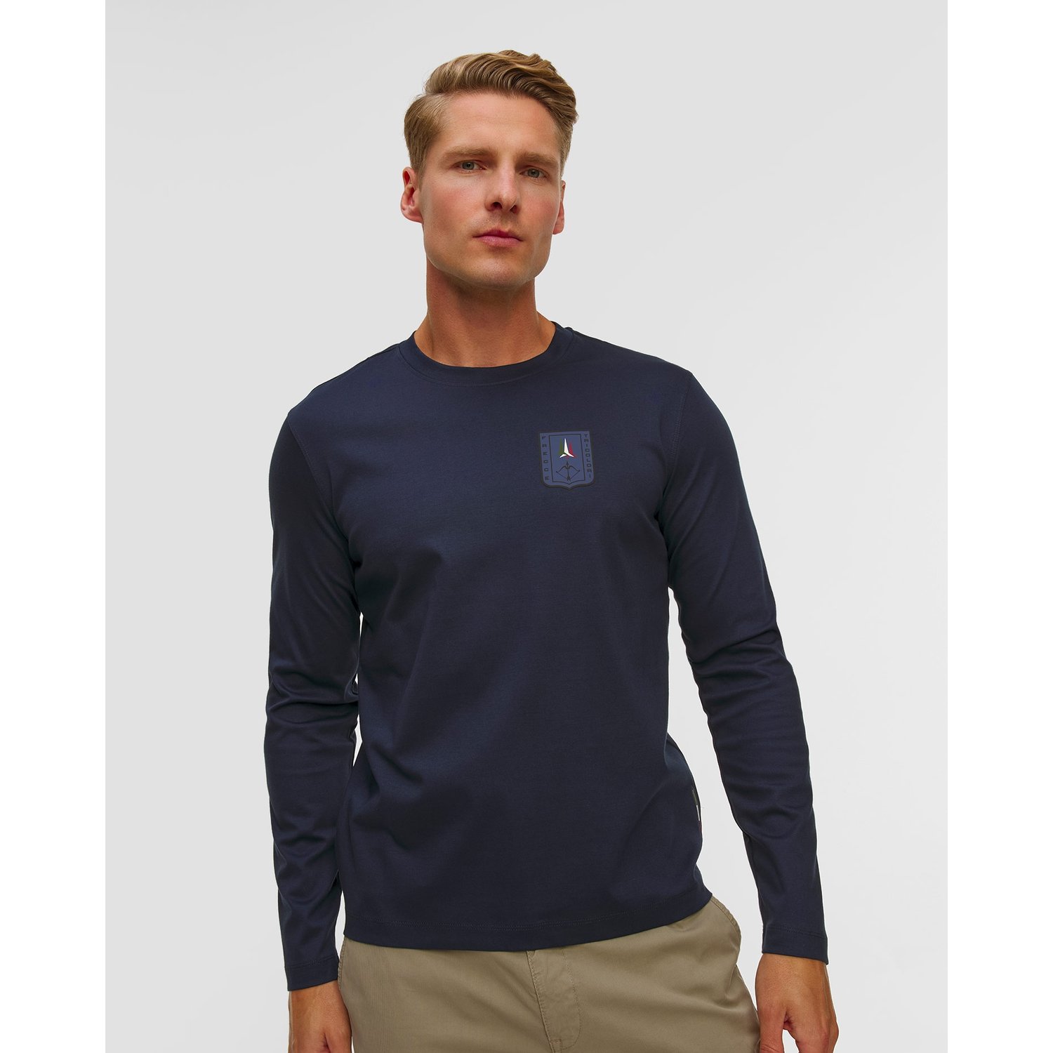 Granatowy Longsleeve Męski Aeronautica Militare