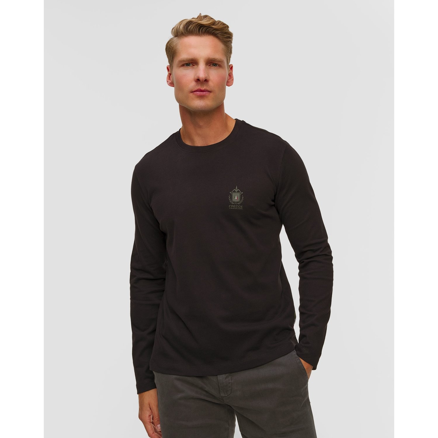 Czarny Longsleeve Męski Aeronautica Militare