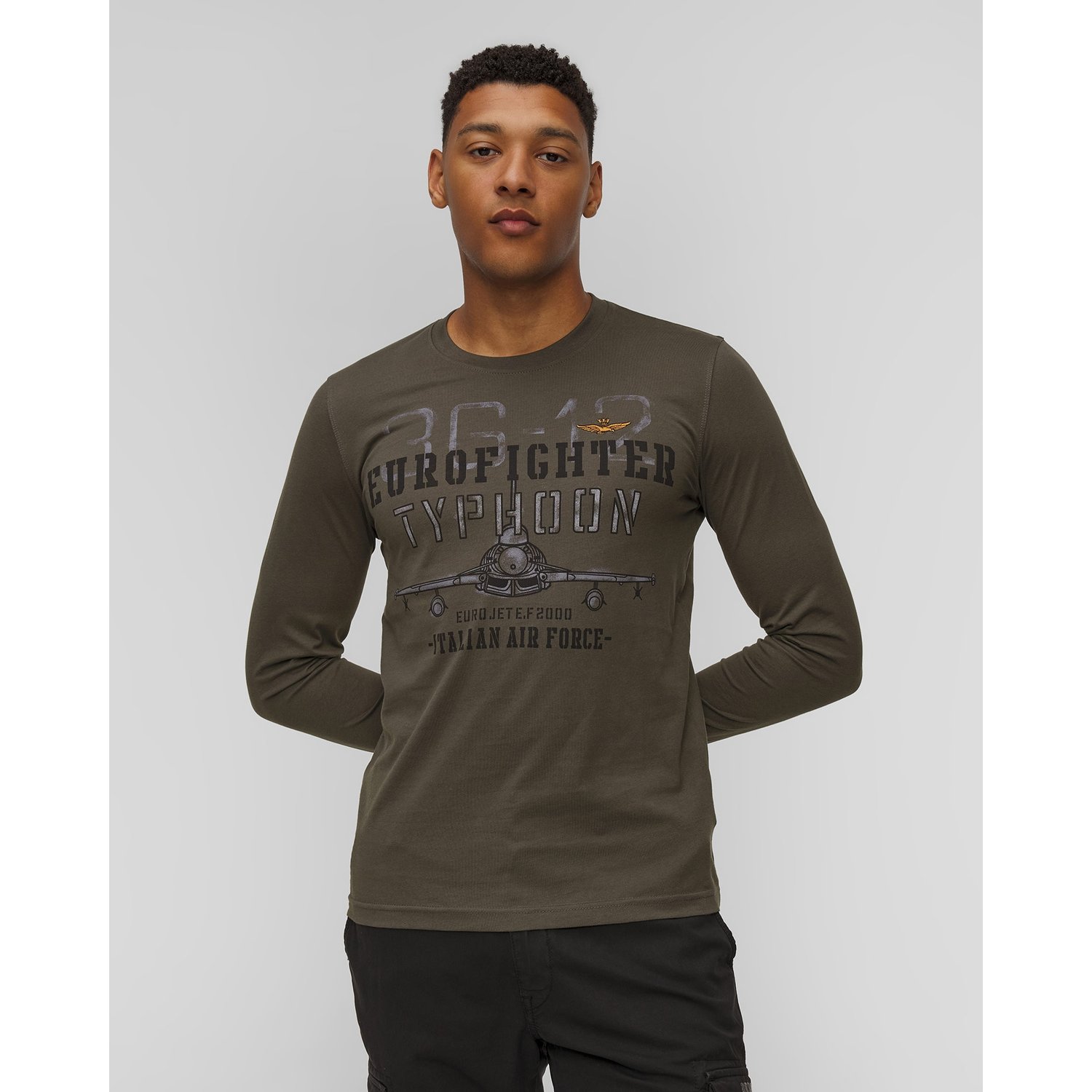 Longsleeve Z Nadrukiem Męski Aeronautica Militare
