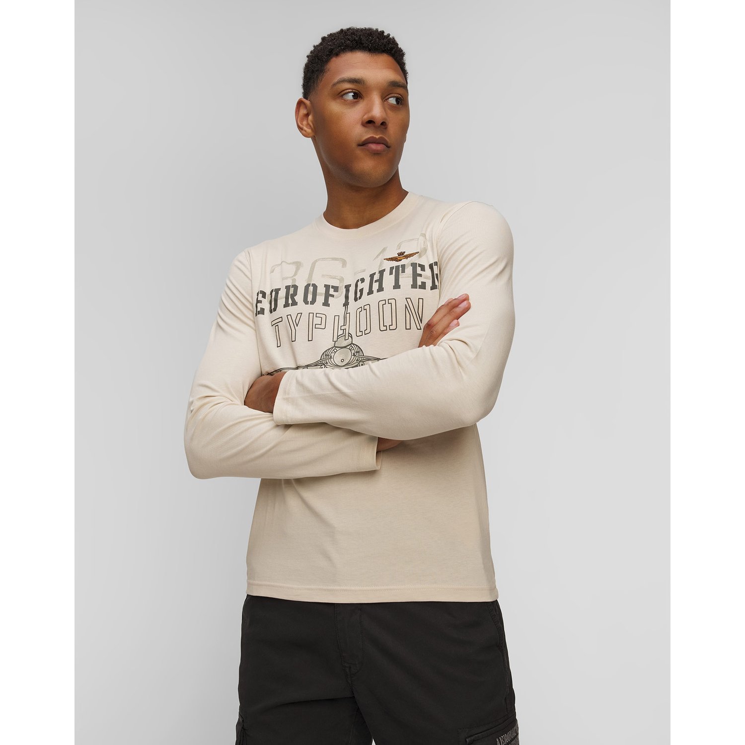 Longsleeve Z Nadrukiem Męski Aeronautica Militare
