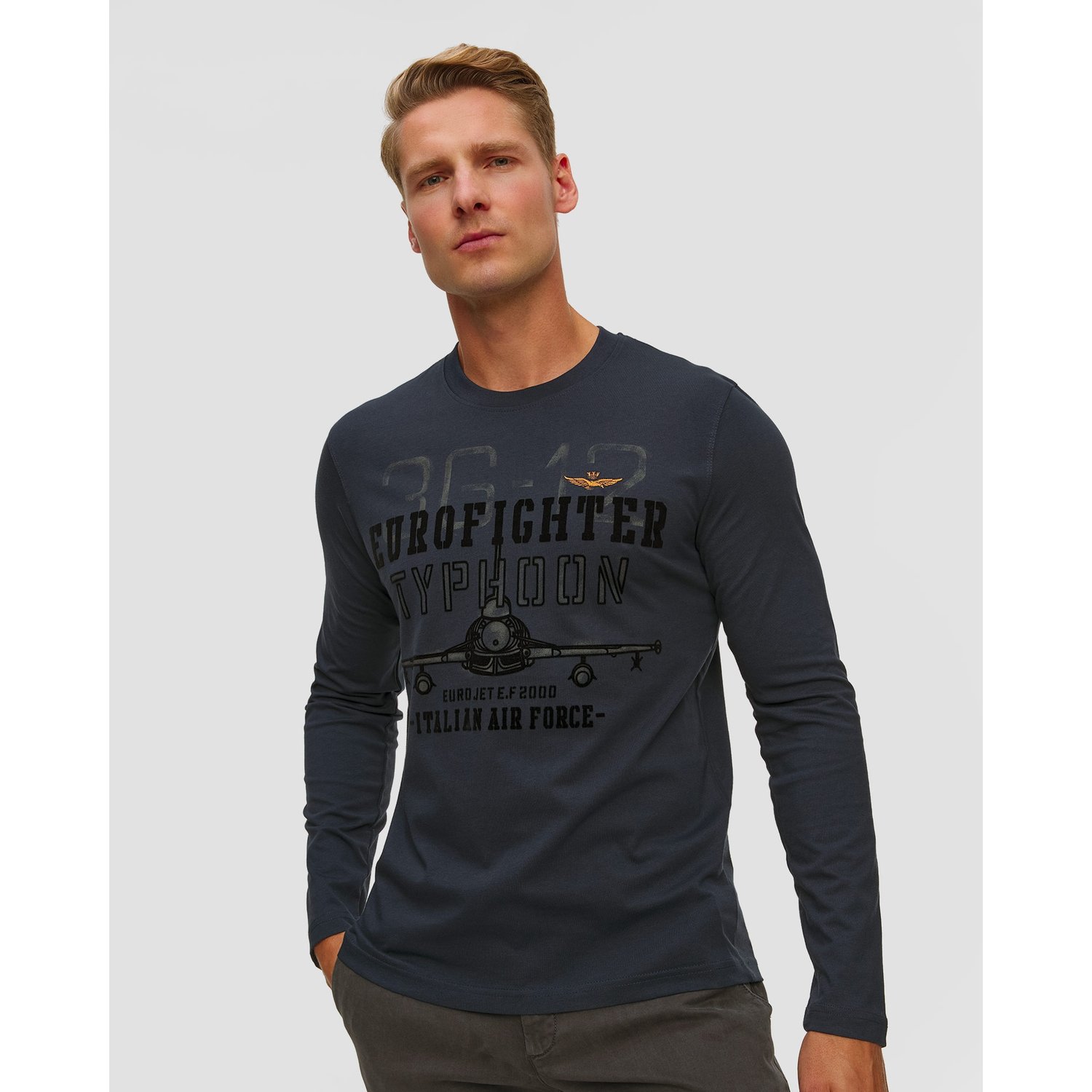 Longsleeve Z Nadrukiem Męski Aeronautica Militare