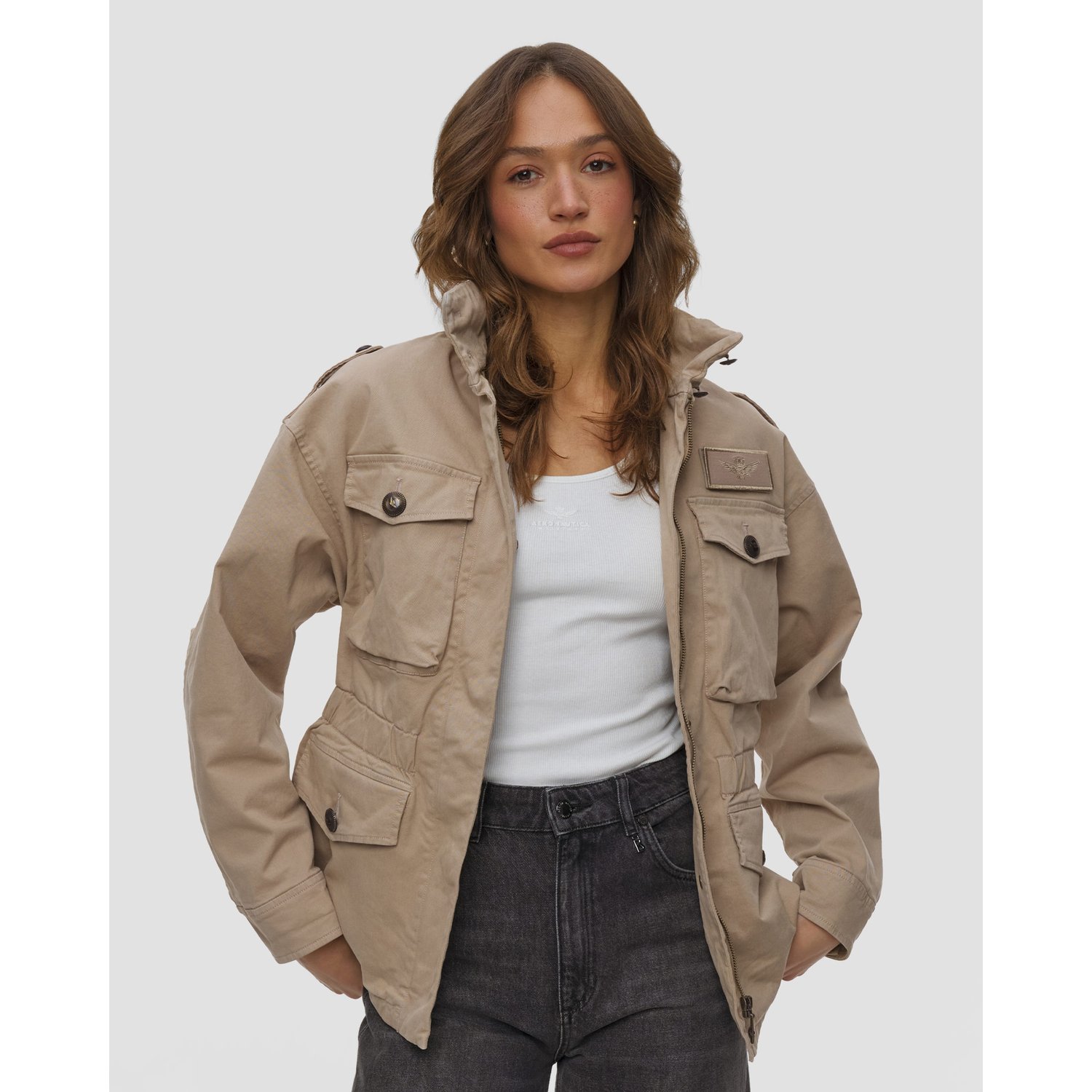 Kurtka Damska Aeronautica Militare Beżowa