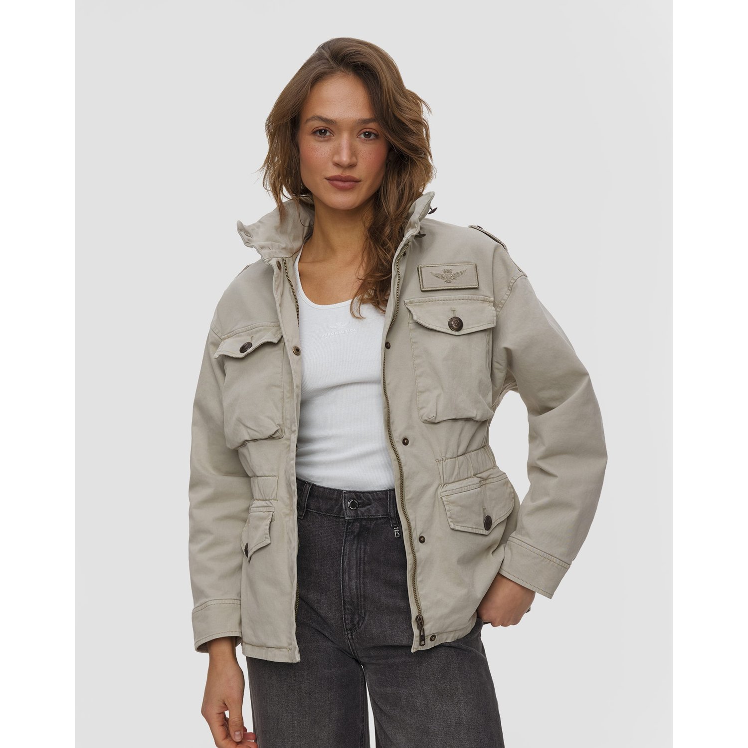 Kurtka Damska Aeronautica Militare Szara