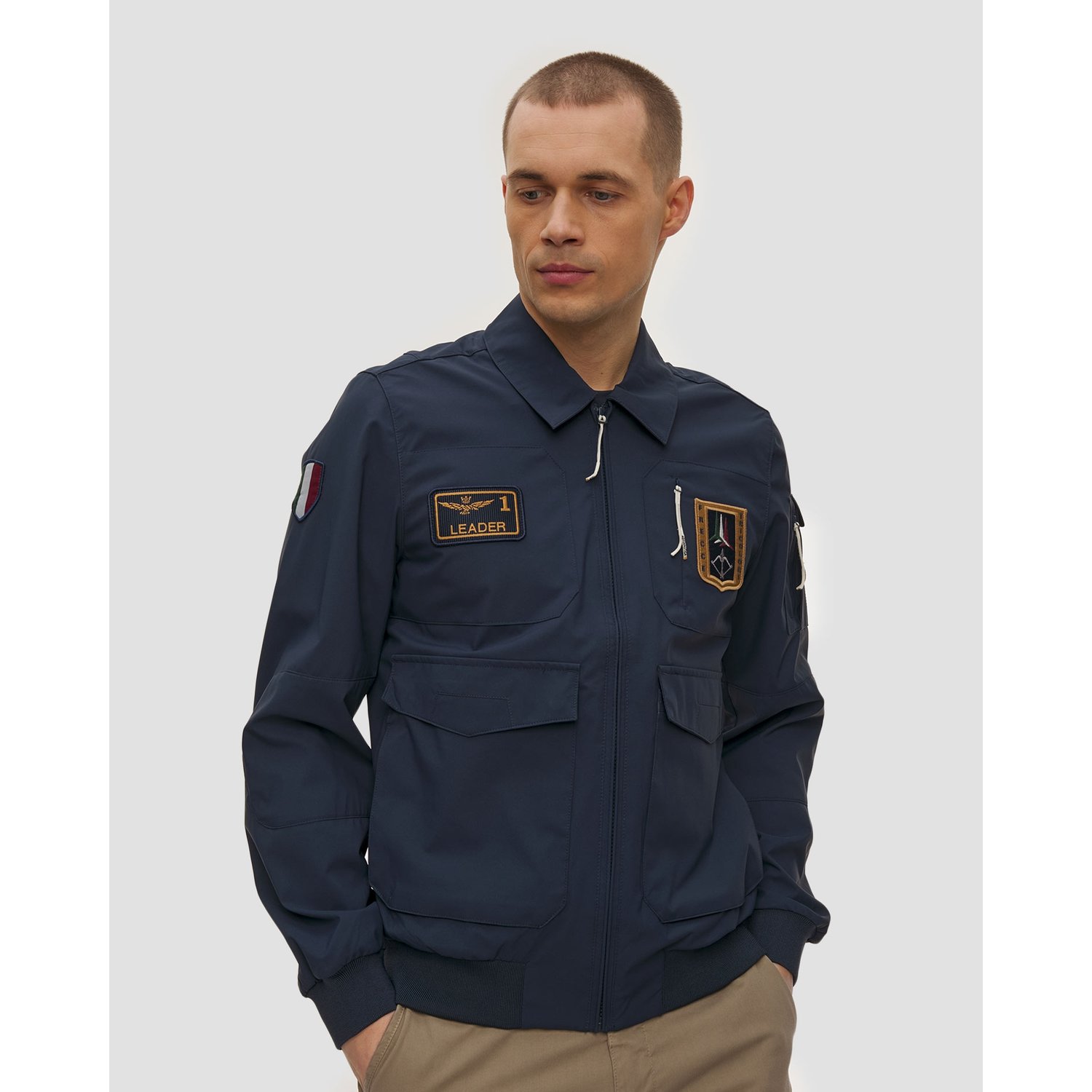 Granatowa Kurtka Męska Aeronautica Militare