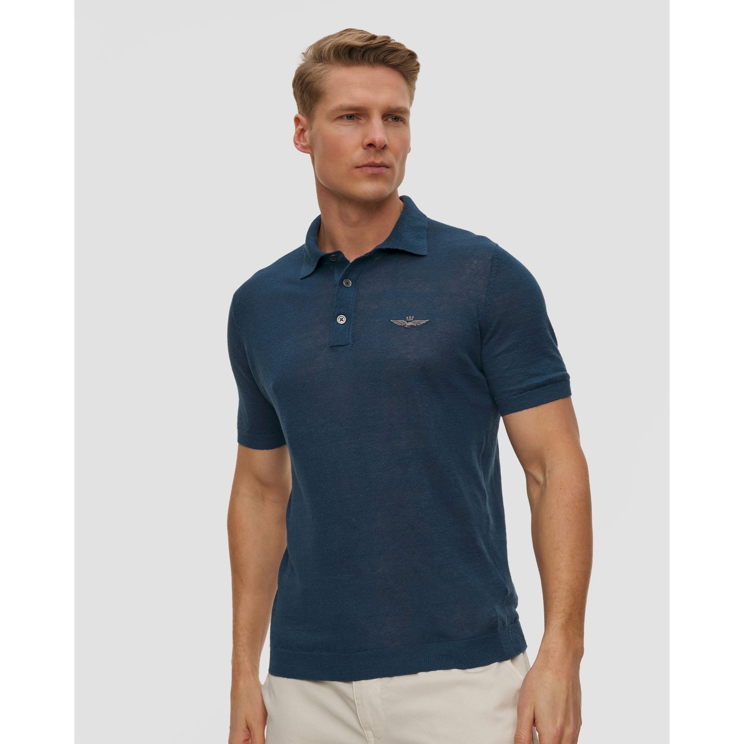 Lniane Polo Męskie Aeronautica Militare