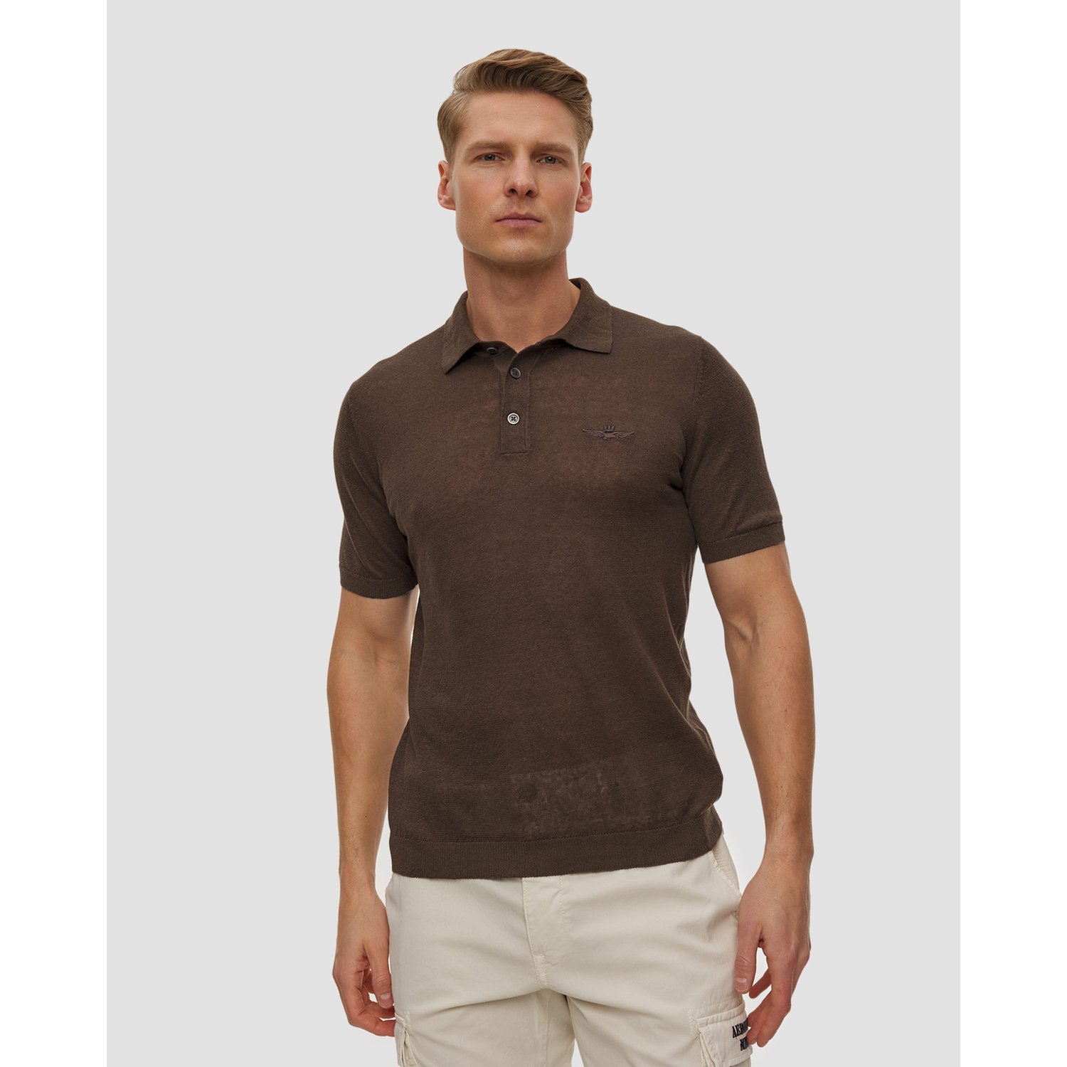 Lniane Polo Męskie Aeronautica Militare