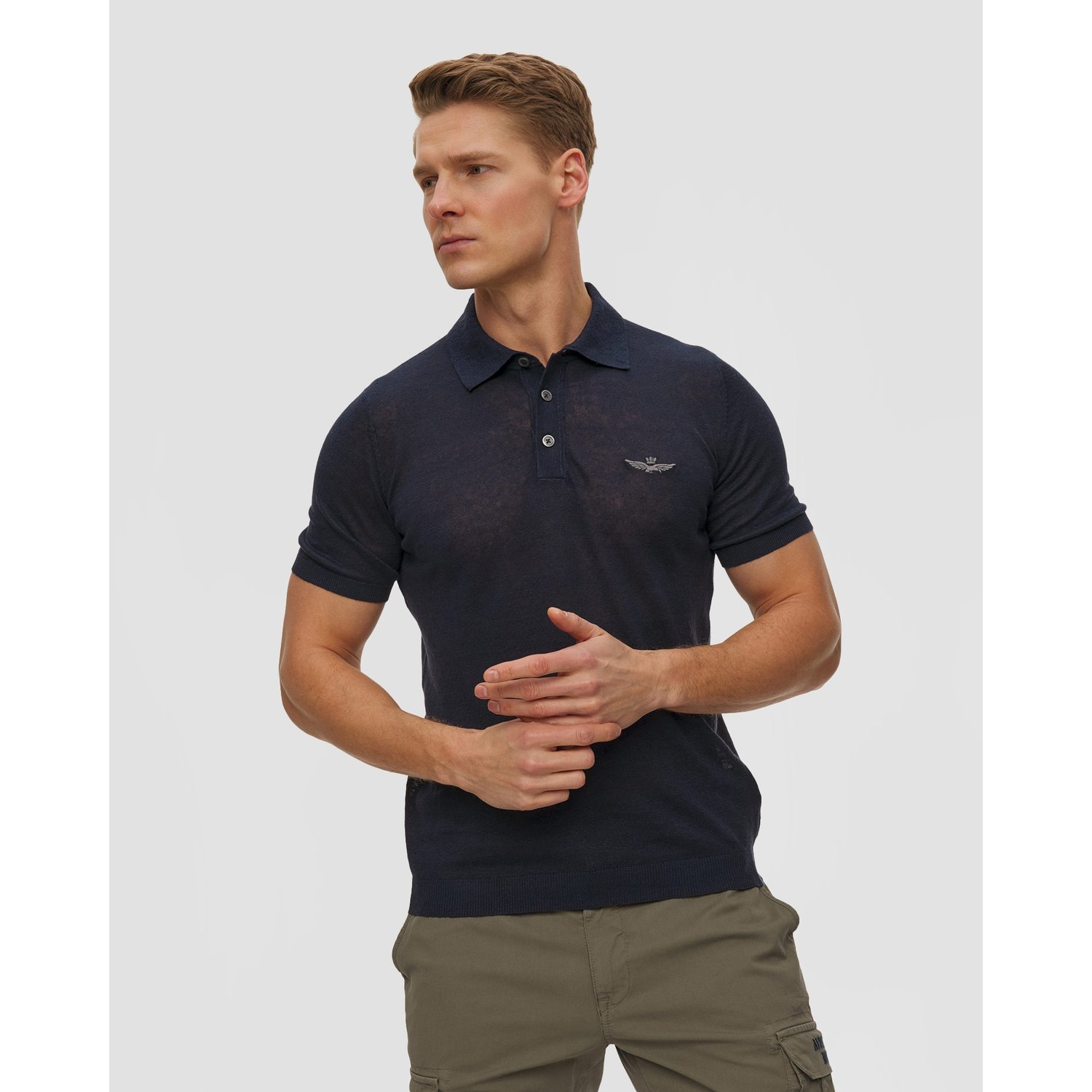 Lniane Polo Męskie Aeronautica Militare