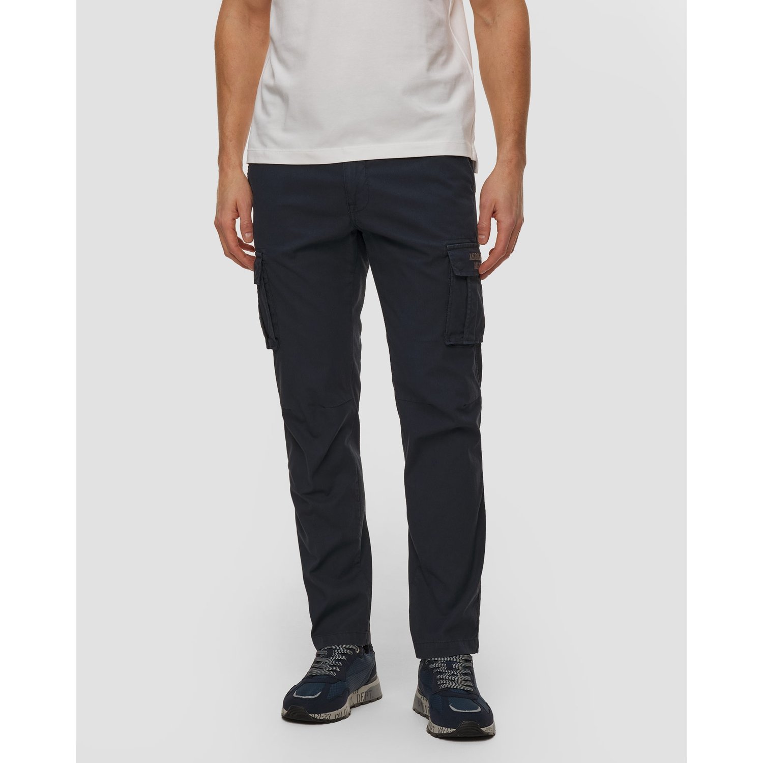 Granatowe Spodnie Cargo Męskie Aeronautica Militare