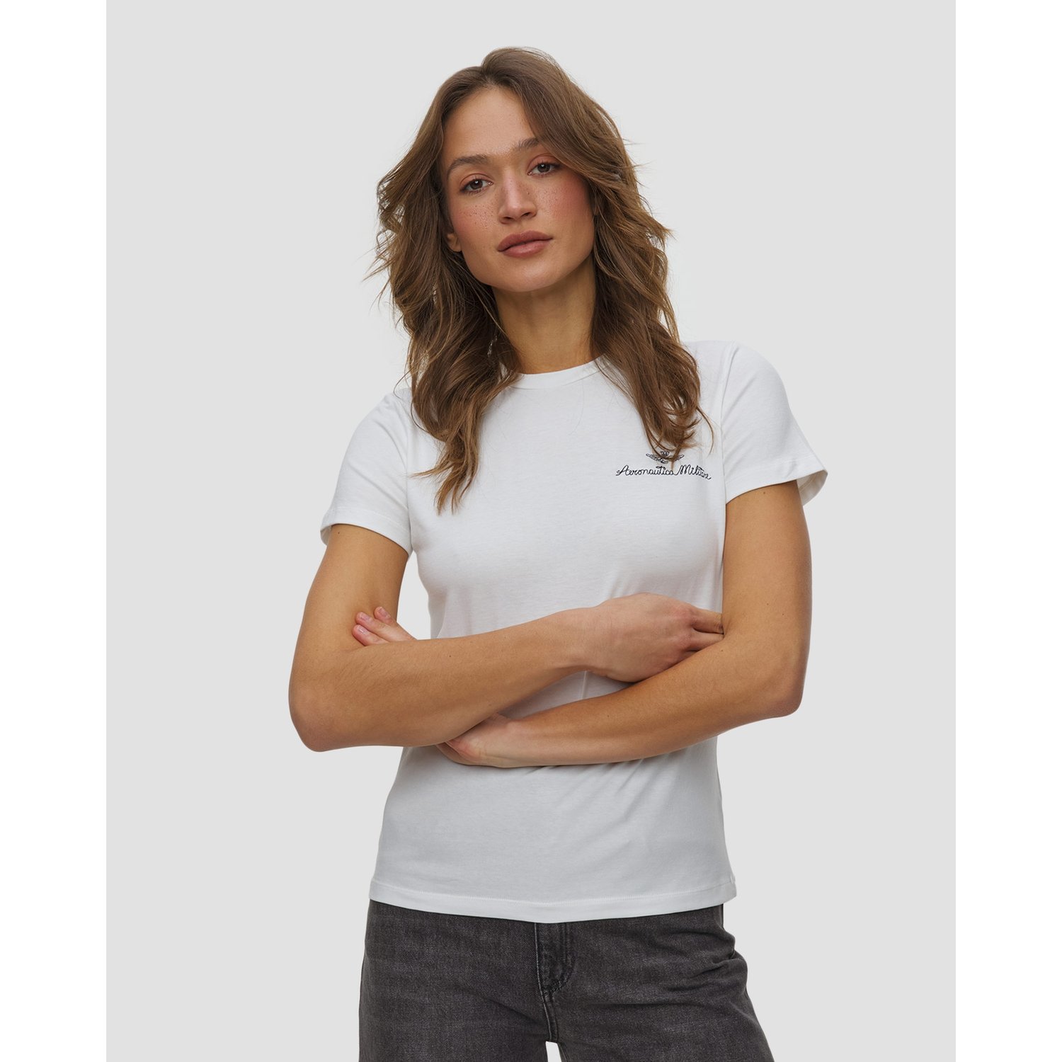 T-shirt Damski Aeronautica Militare Biały