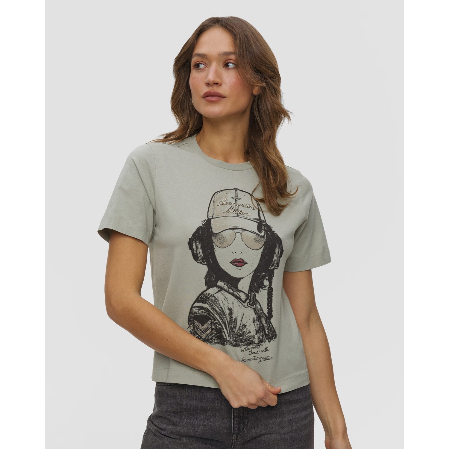 T-shirt Damski Aeronautica Militare Zielony