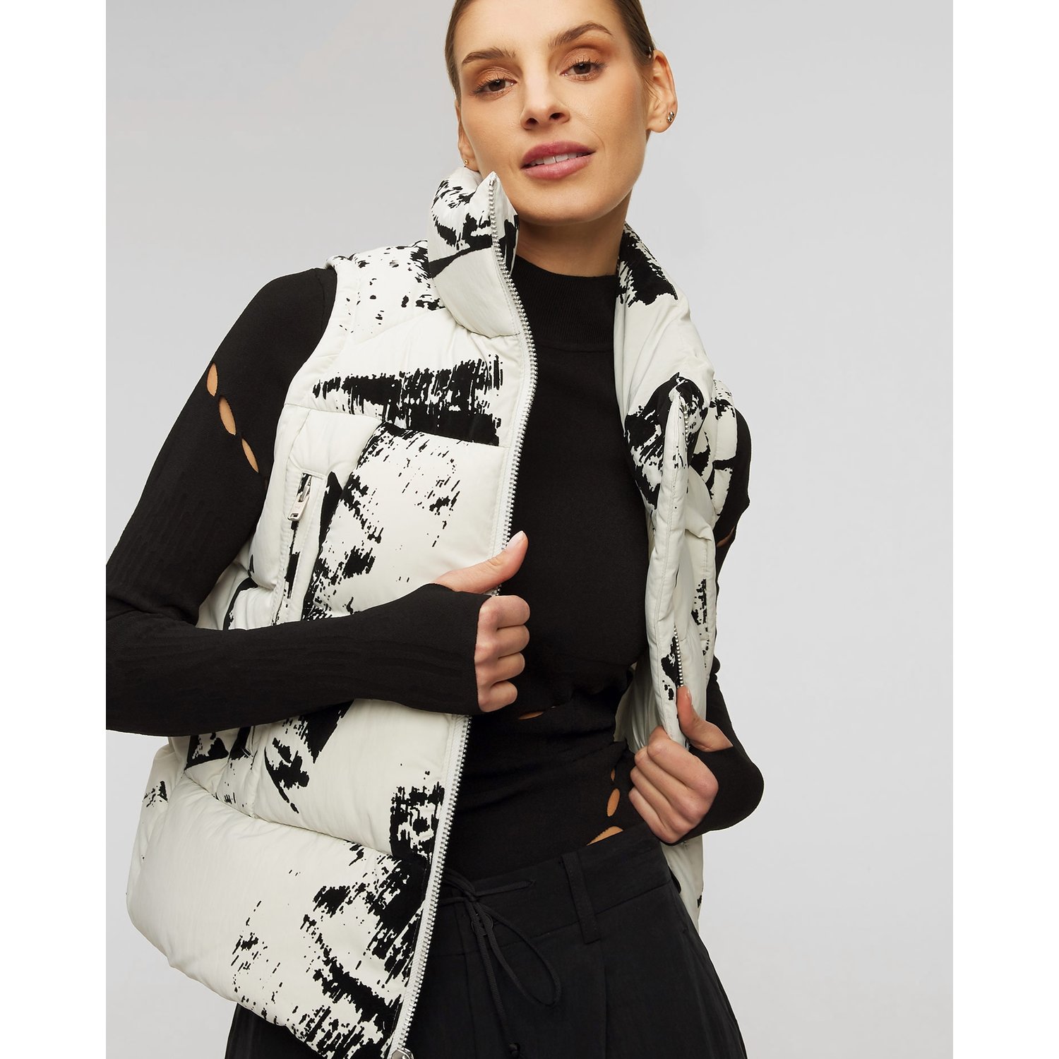 Biała Kamizelka Puchowa Damska Y-3 Graphic Flock