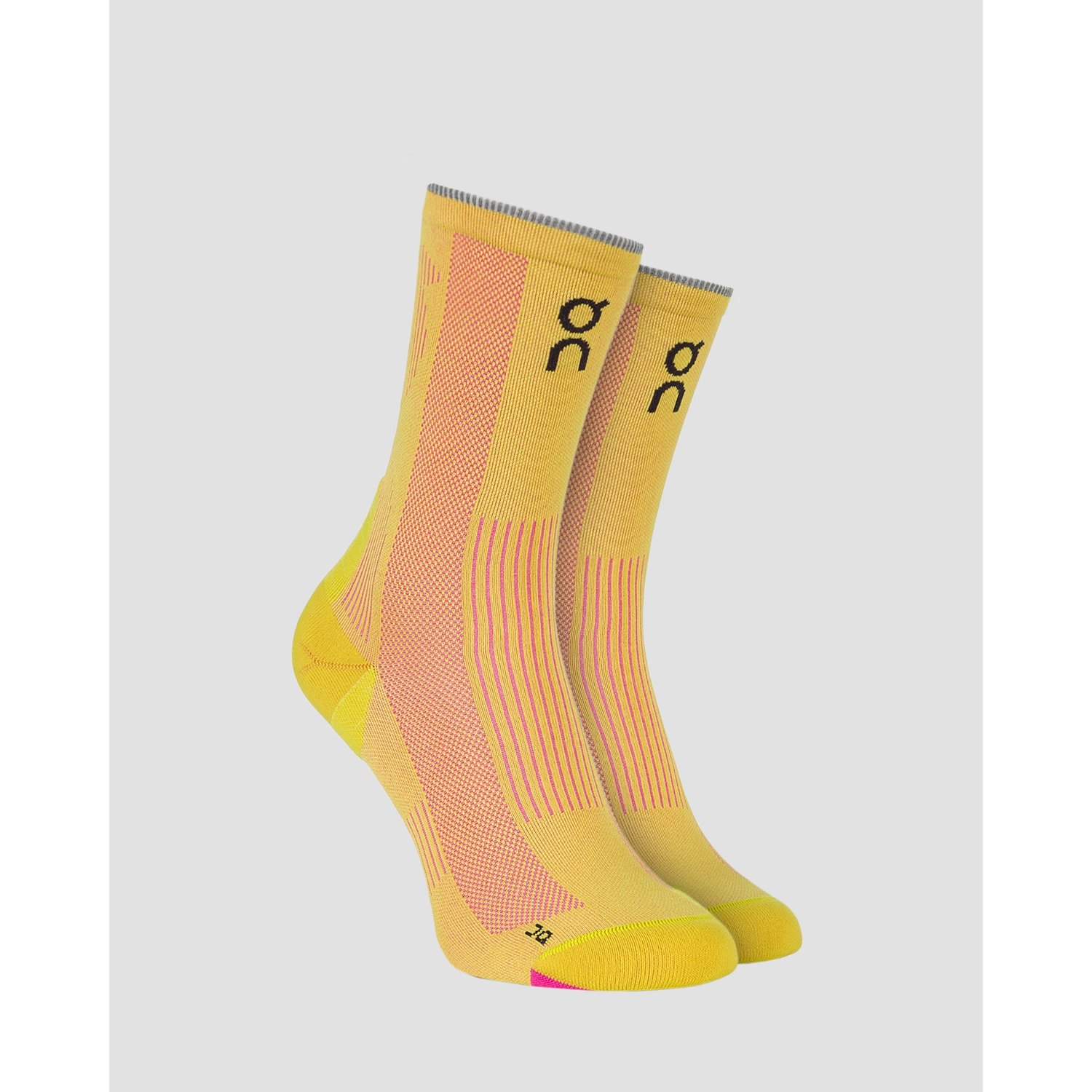 Skarpety Biegowe On Running Elite Run Sock High żółto-różowe