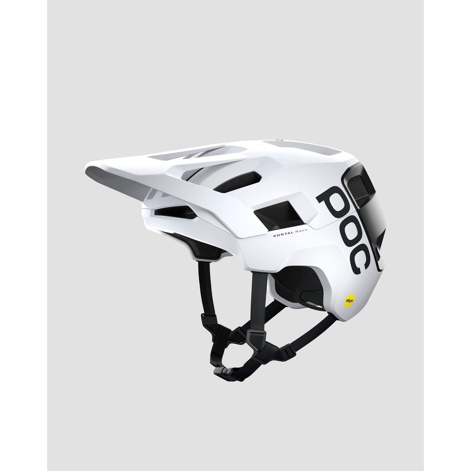 Biało-czarny Kask Rowerowy Poc Kortal Race Mips