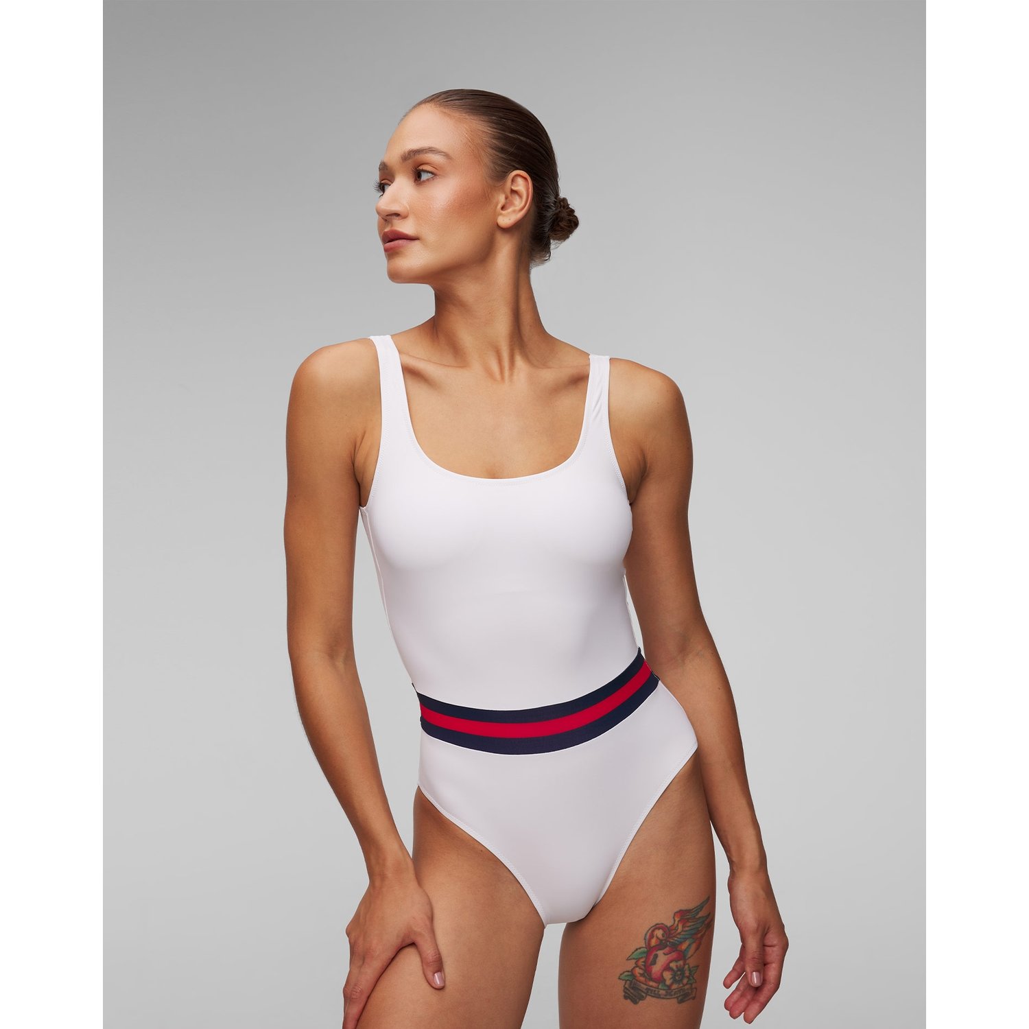 Biały Strój Kąpielowy Jednoczęściowy Damski Vilebrequin Fashion