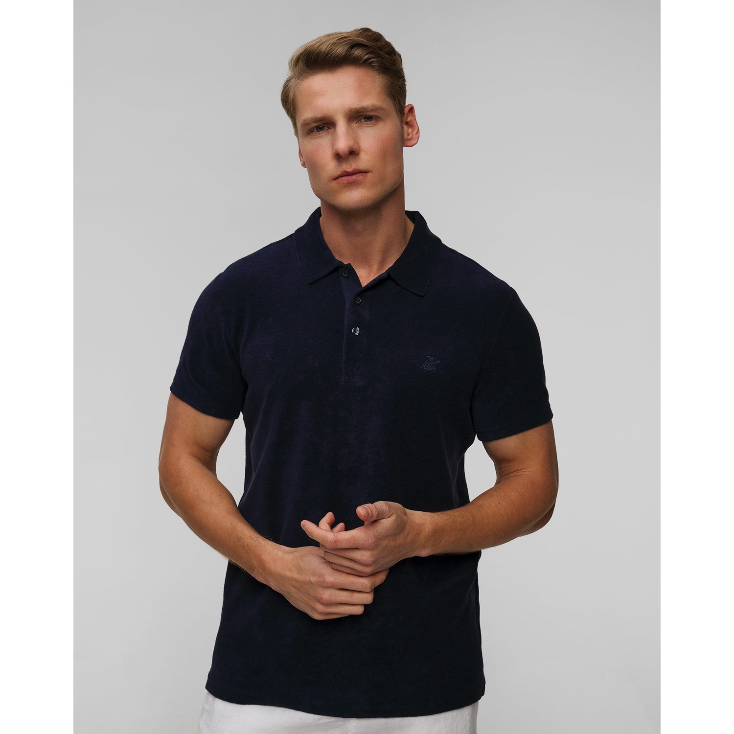 Granatowe Polo Frotte Męskie Vilebrequin Phoenix