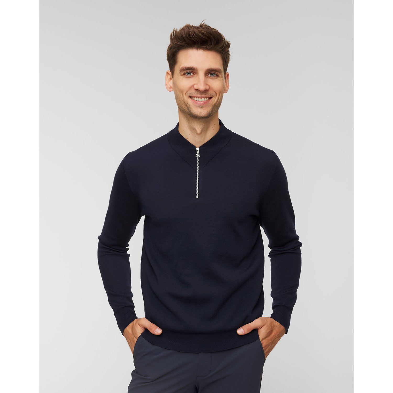 Sweter Wełniany G/fore Plaited Merino Woolquarter Zp