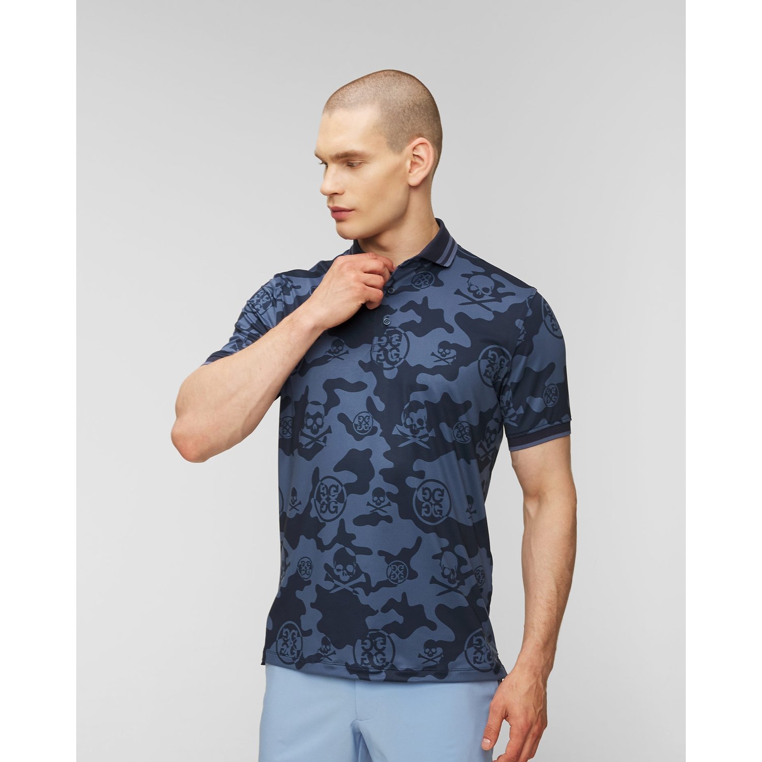 Polo G/fore Tonal Camo Jersey Polo