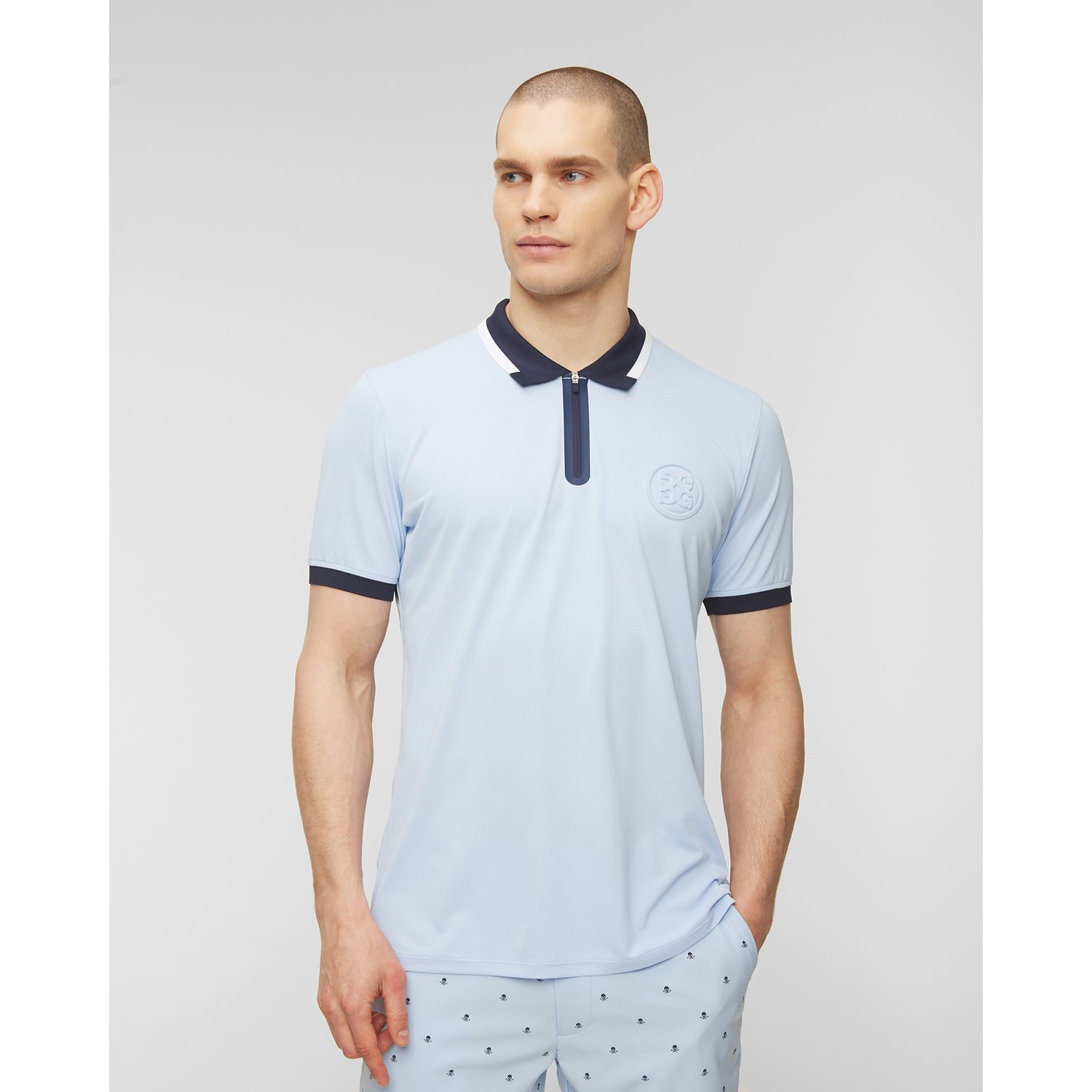 Polo G/fore Embossed Logo Quarter Zip Tech Piqué